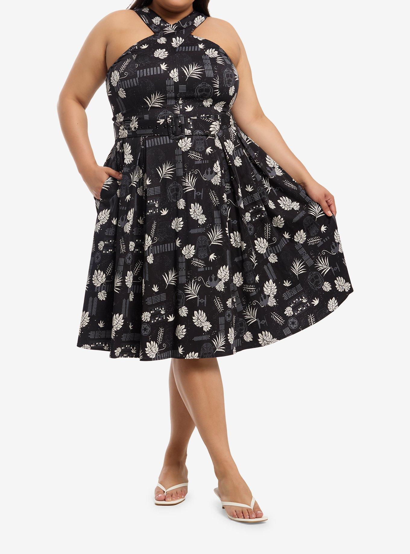 Her Universe Star Wars Tiki Retro Halter Dress Plus Size Her Universe Exclusive, , hi-res