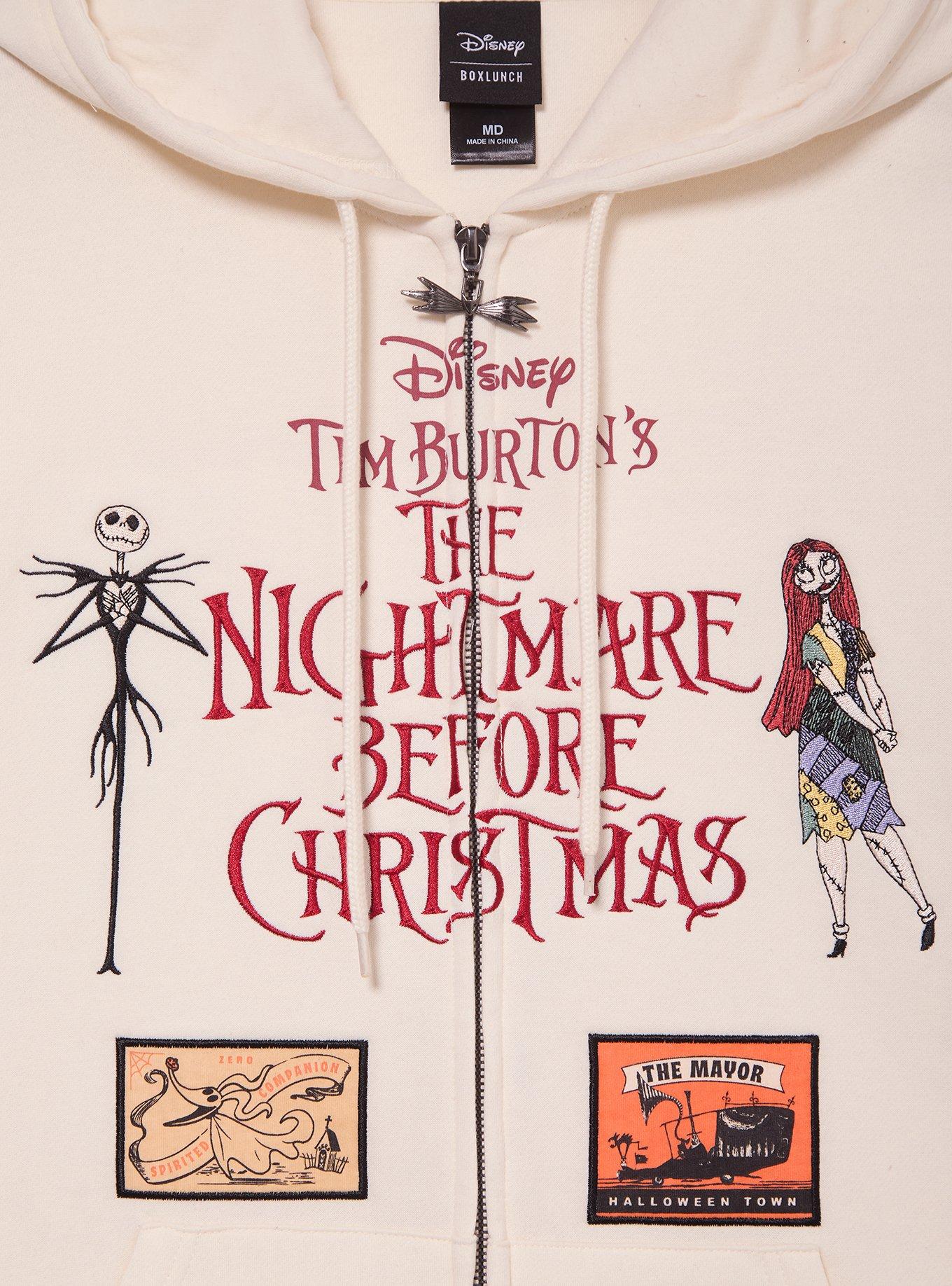 Disney The Nightmare Before Christmas Embroidered Icons Zippered Hoodie - BoxLunch Exclusive, , alternate - view 3