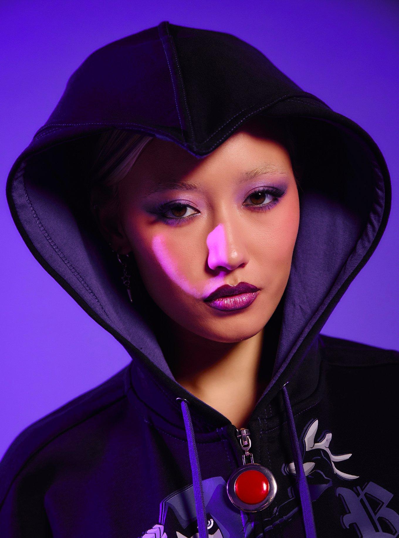 DC Comics Teen Titans Raven Girls Oversized Hoodie, MULTI, alternate - view 4