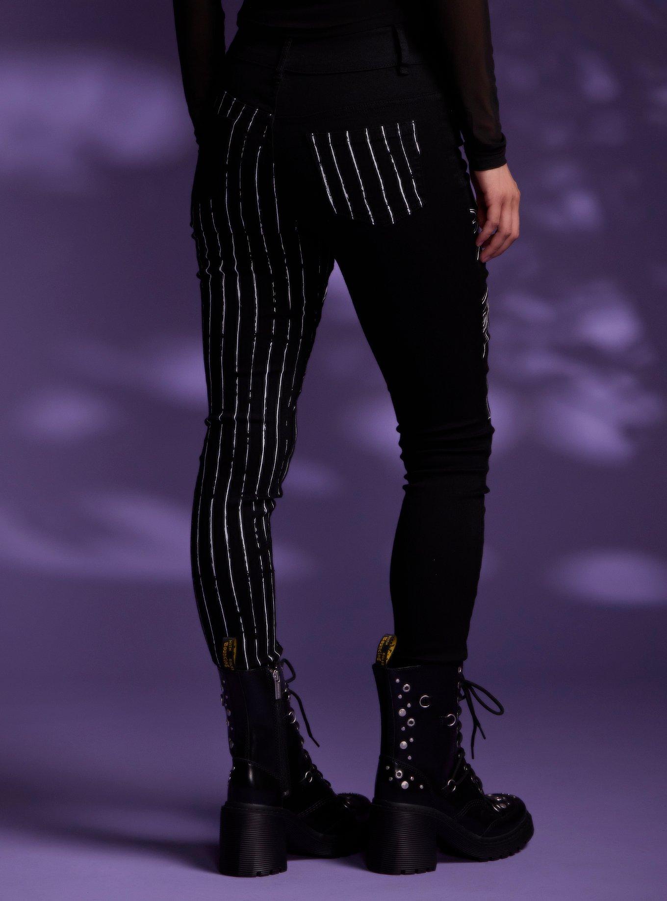 Her Universe The Nightmare Before Christmas Jack Split Skinny Jeans, MULTI, alternate - view 3