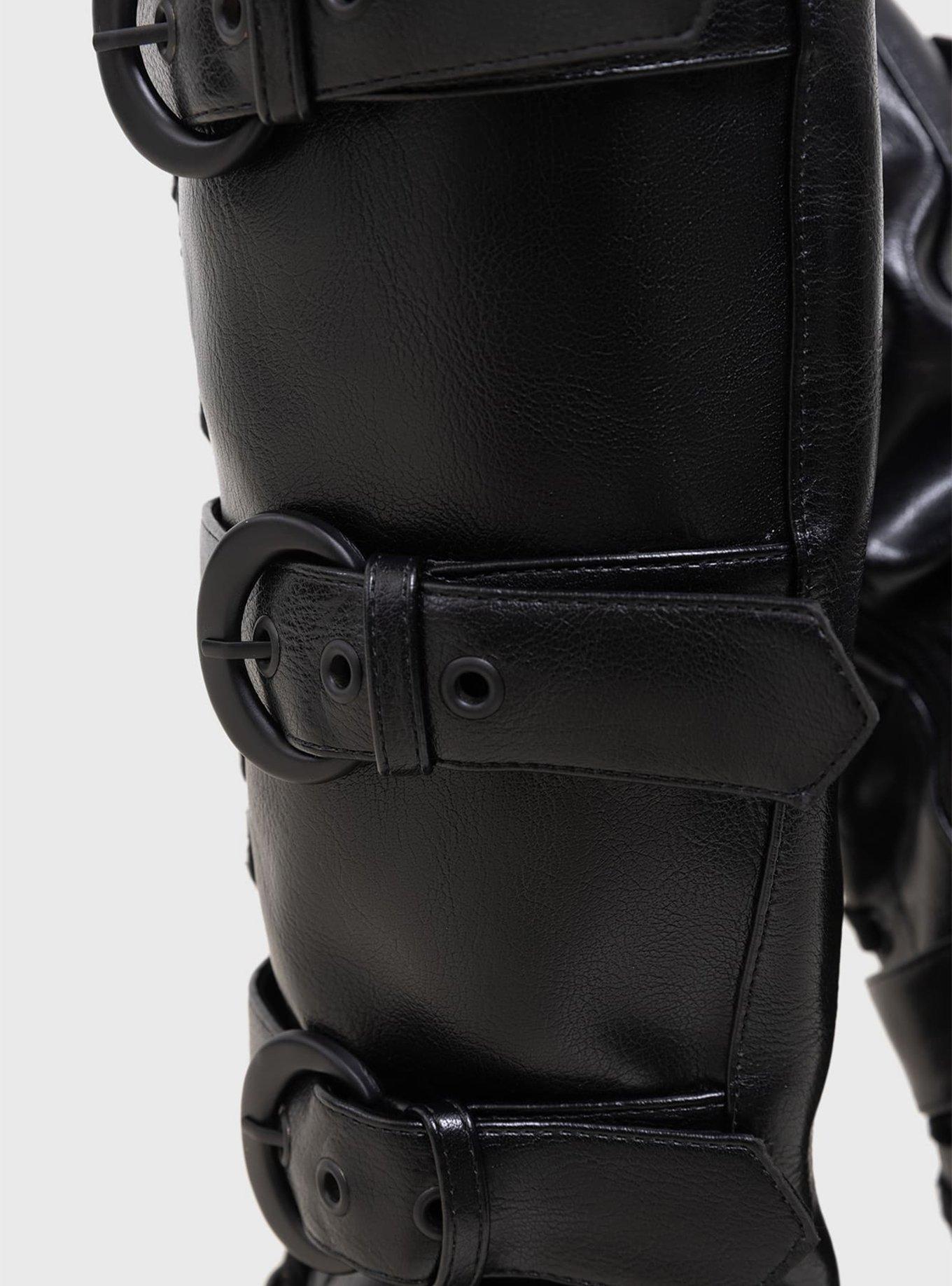 KIHILIST Black Lunaclysm Knee-High Boots, BLACK, alternate