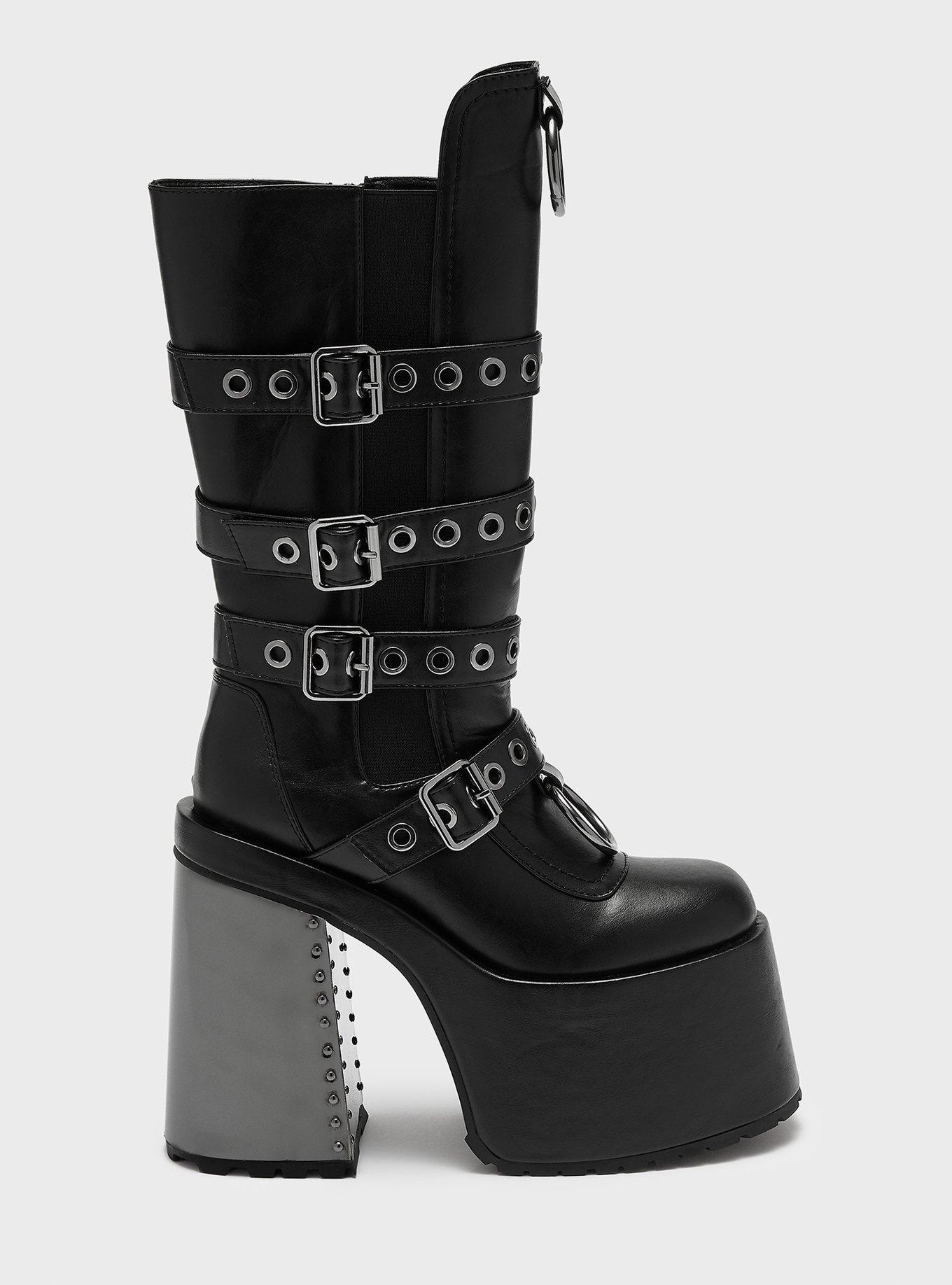KIHILIST Domnia Platform Boots, BLACK, alternate