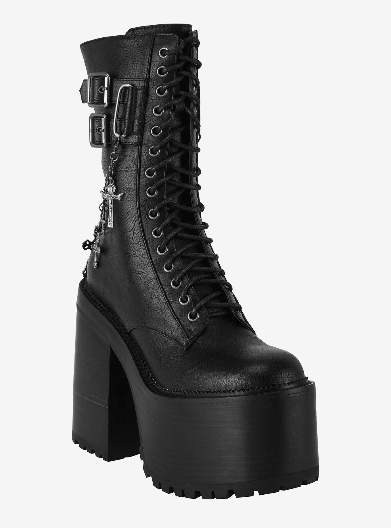 KIHILIST Rogue Platform Boots, BLACK, alternate