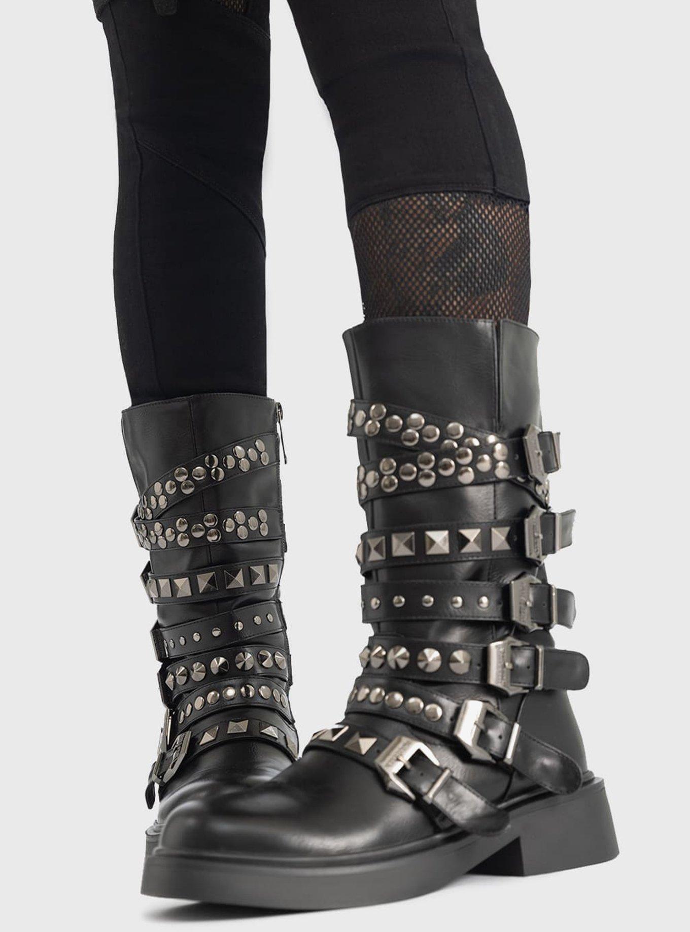KIHILIST Blood Grunge Boots, BLACK, alternate