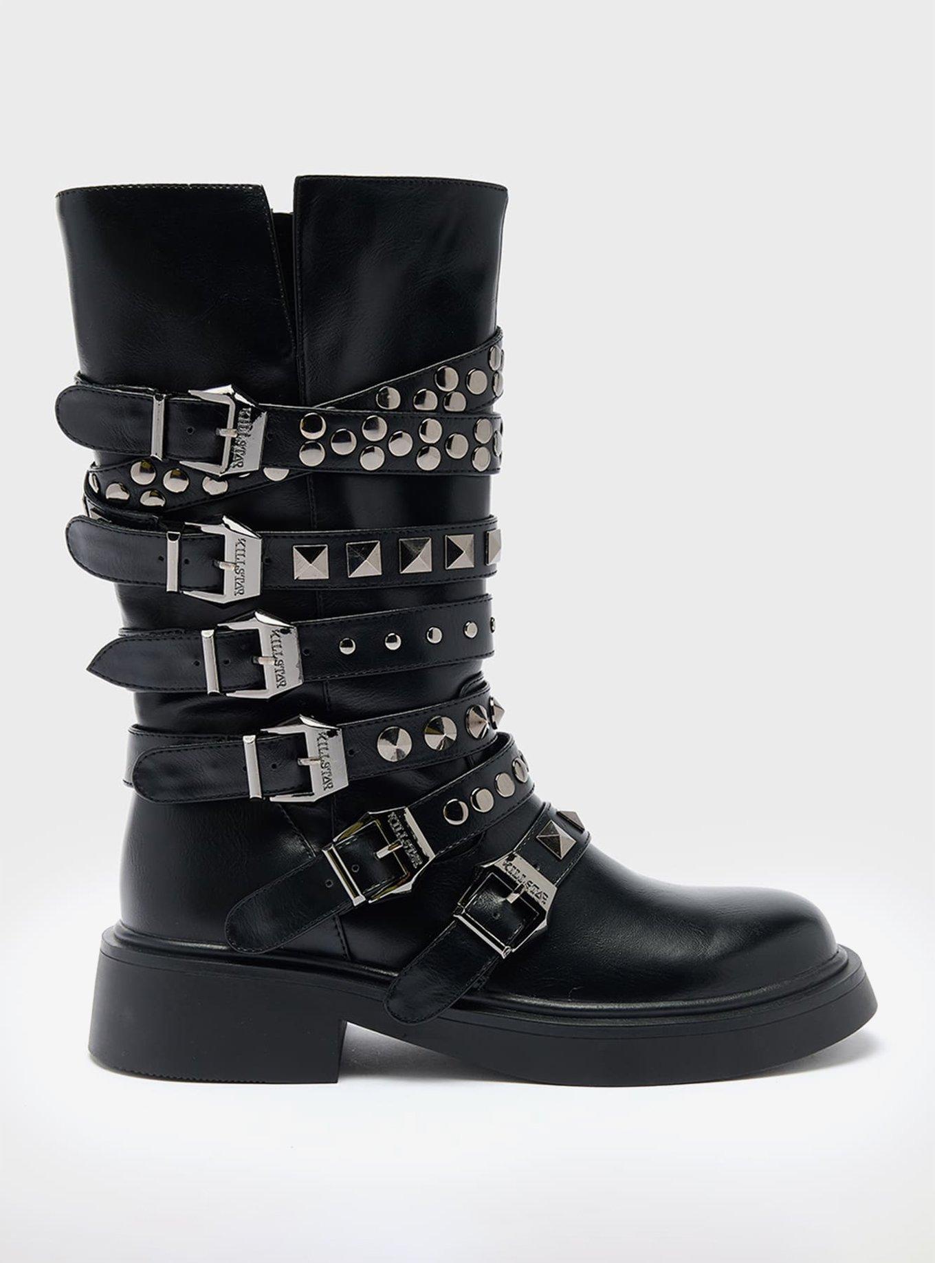 KIHILIST Blood Grunge Boots, BLACK, alternate