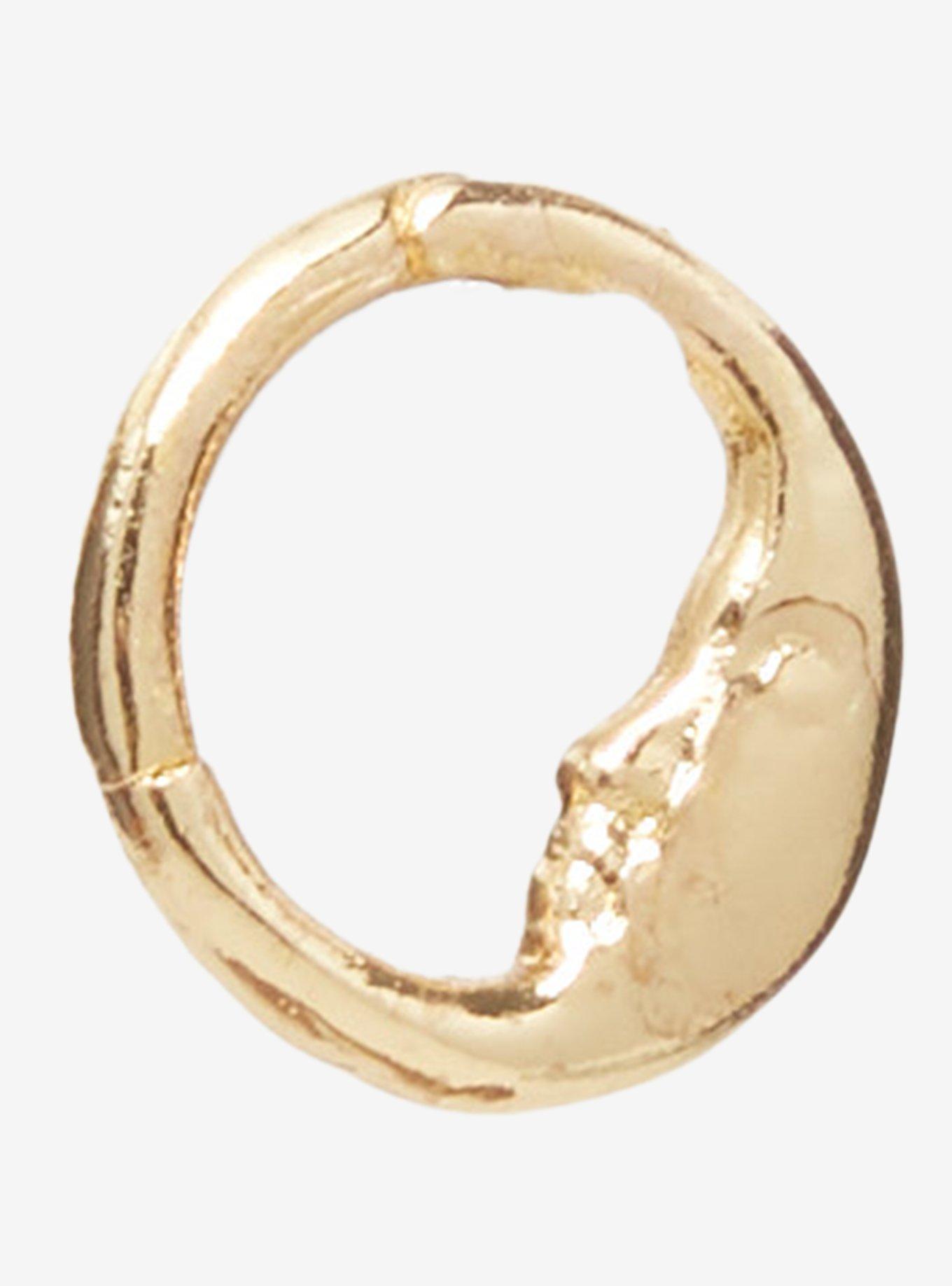 Steel Gold Moon Septum Hinged Clicker, , hi-res