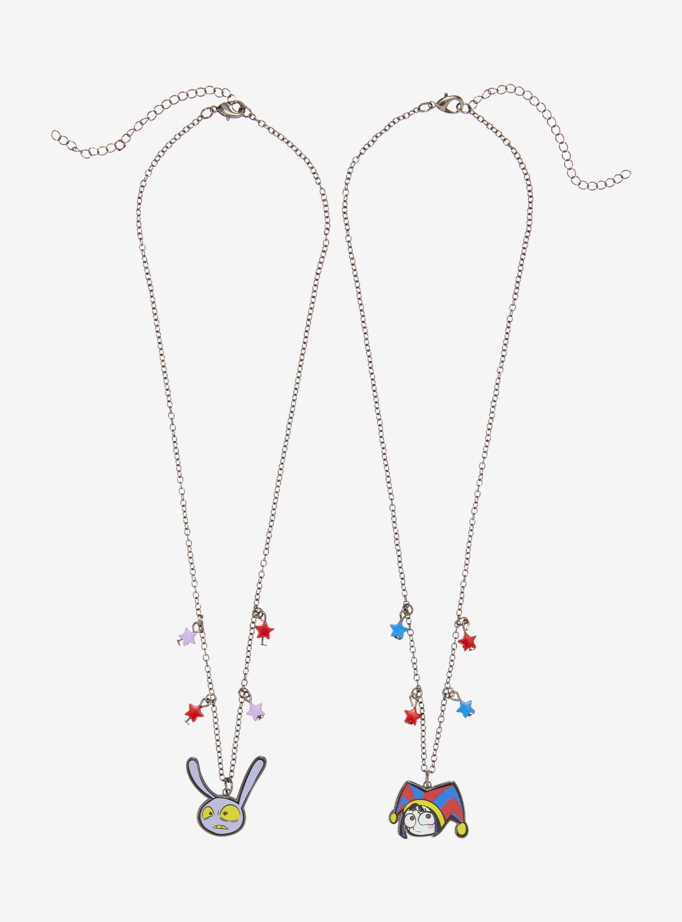 The Amazing Digital Circus Pomni & Jax Charm Best Friend Necklace Set, , hi-res