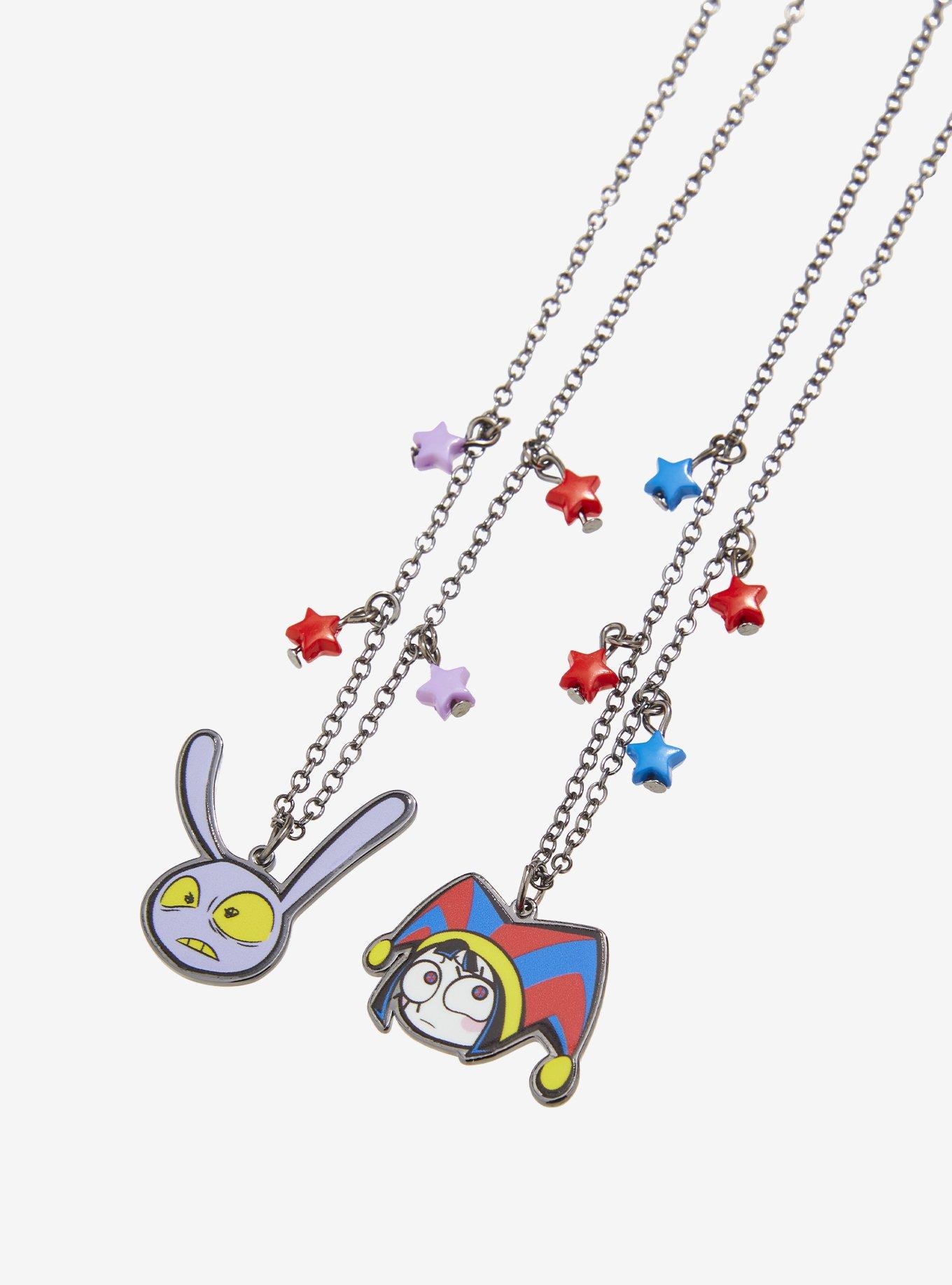 The Amazing Digital Circus Pomni & Jax Charm Best Friend Necklace Set, , alternate - view 3