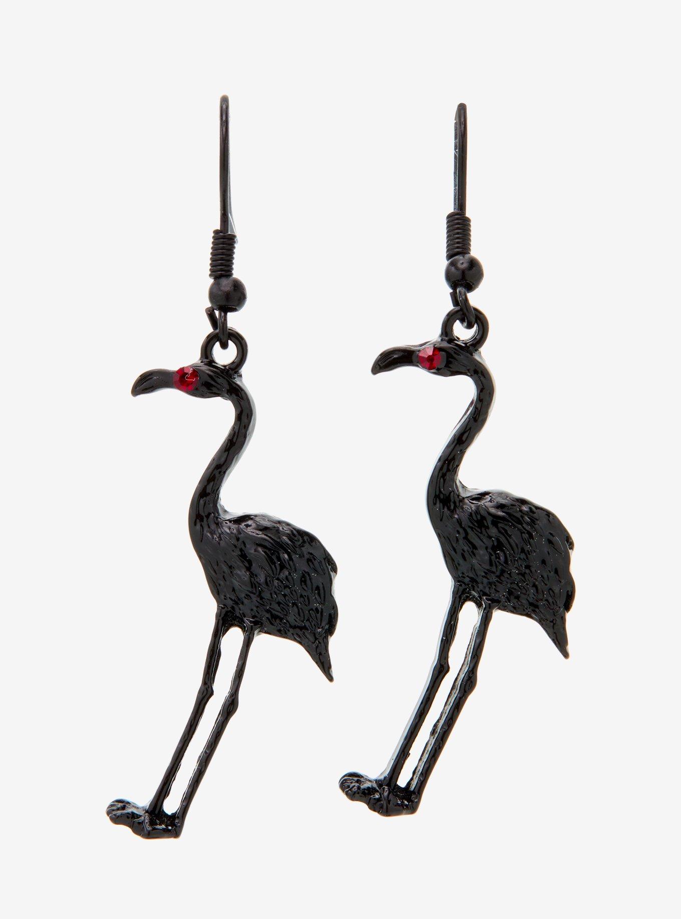 Sleep Token Black Flamingo Drop Earrings, , hi-res