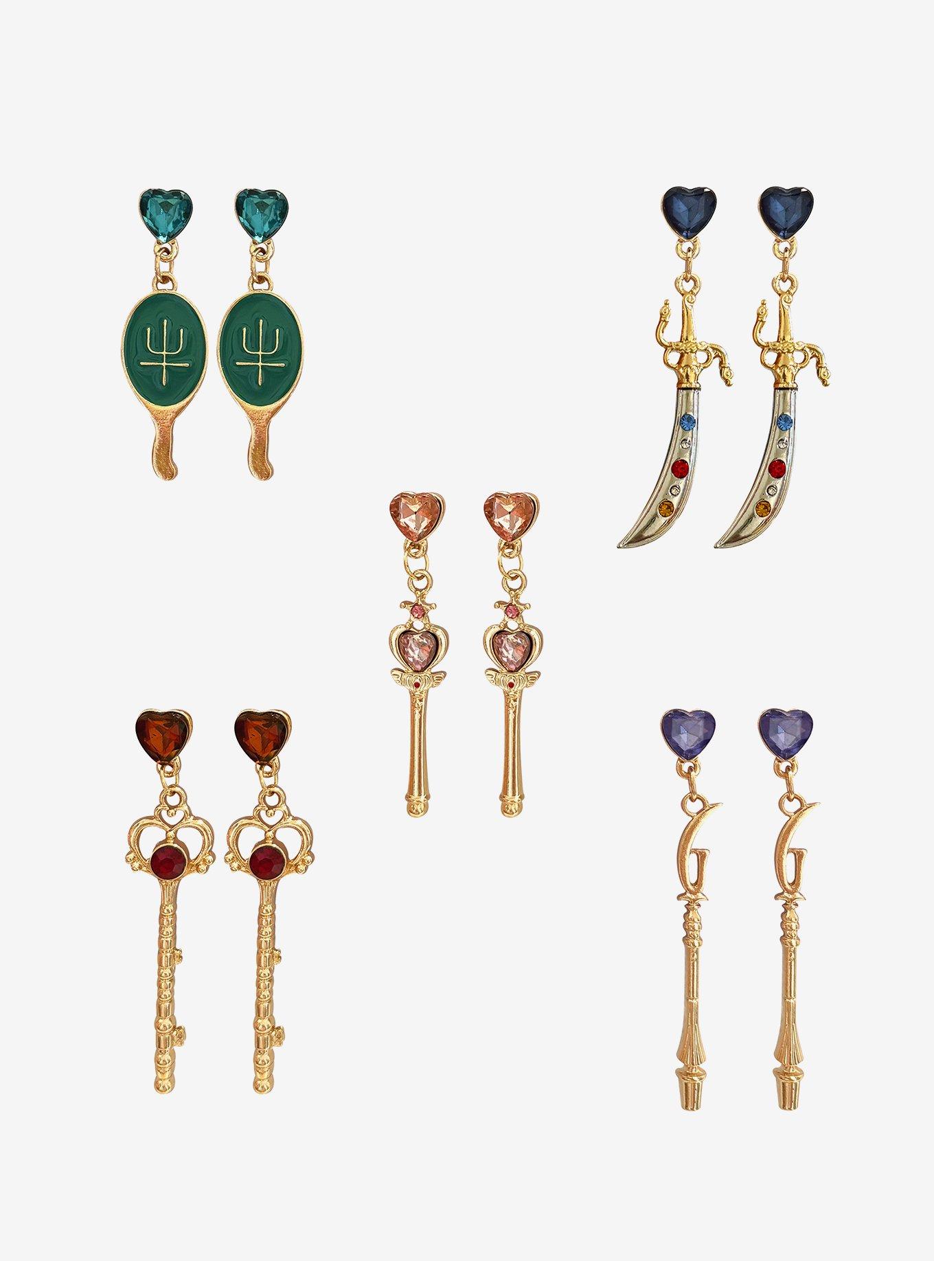 Pretty Guardian Sailor Moon Scepter Drop Earring Set, , hi-res