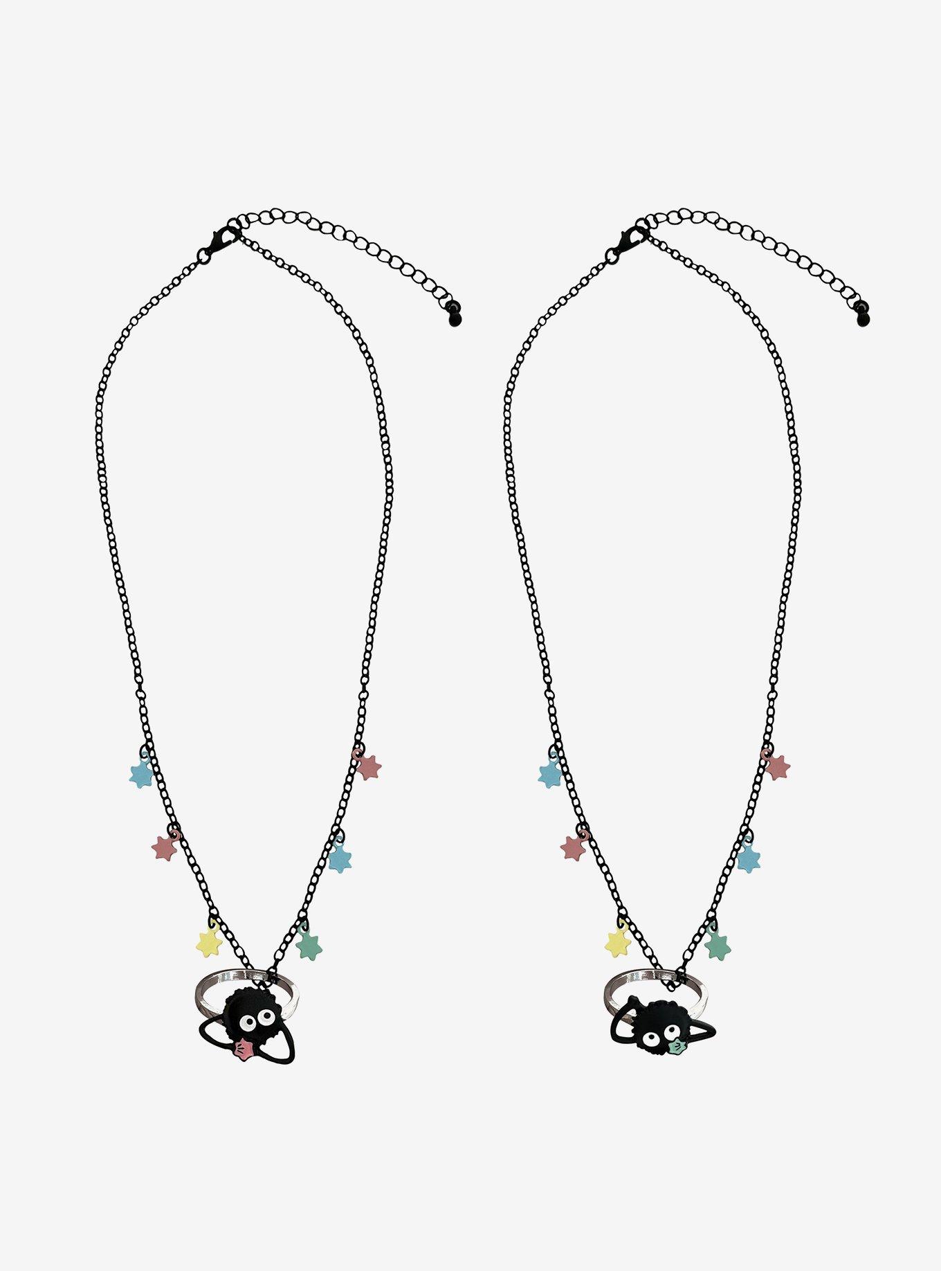 Studio Ghibli&reg; Spirited Away Soot Sprite Ring Best Friend Necklace Set, , hi-res