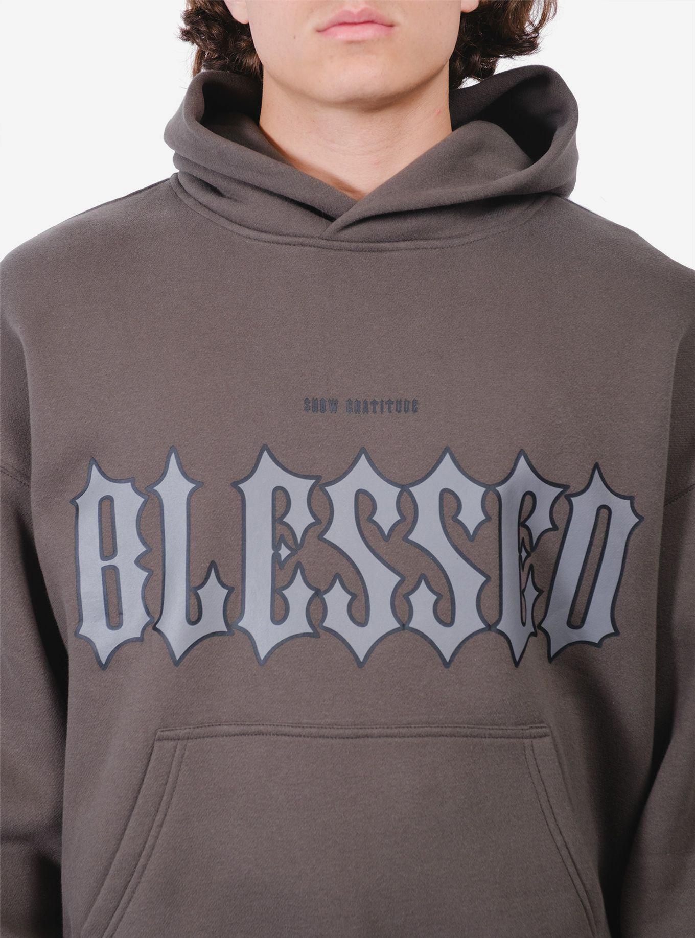 Heavy Weight Blessed Hoodie, BLACK, alternate
