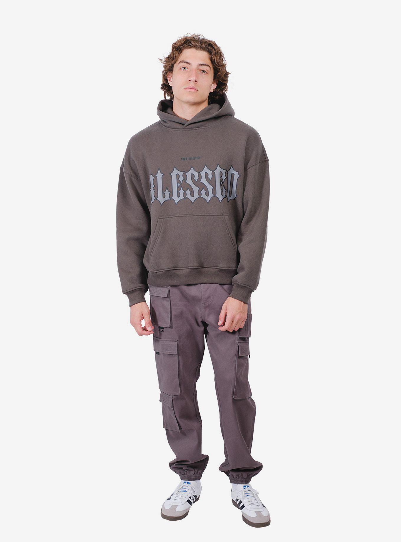 Heavy Weight Blessed Hoodie, BLACK, alternate