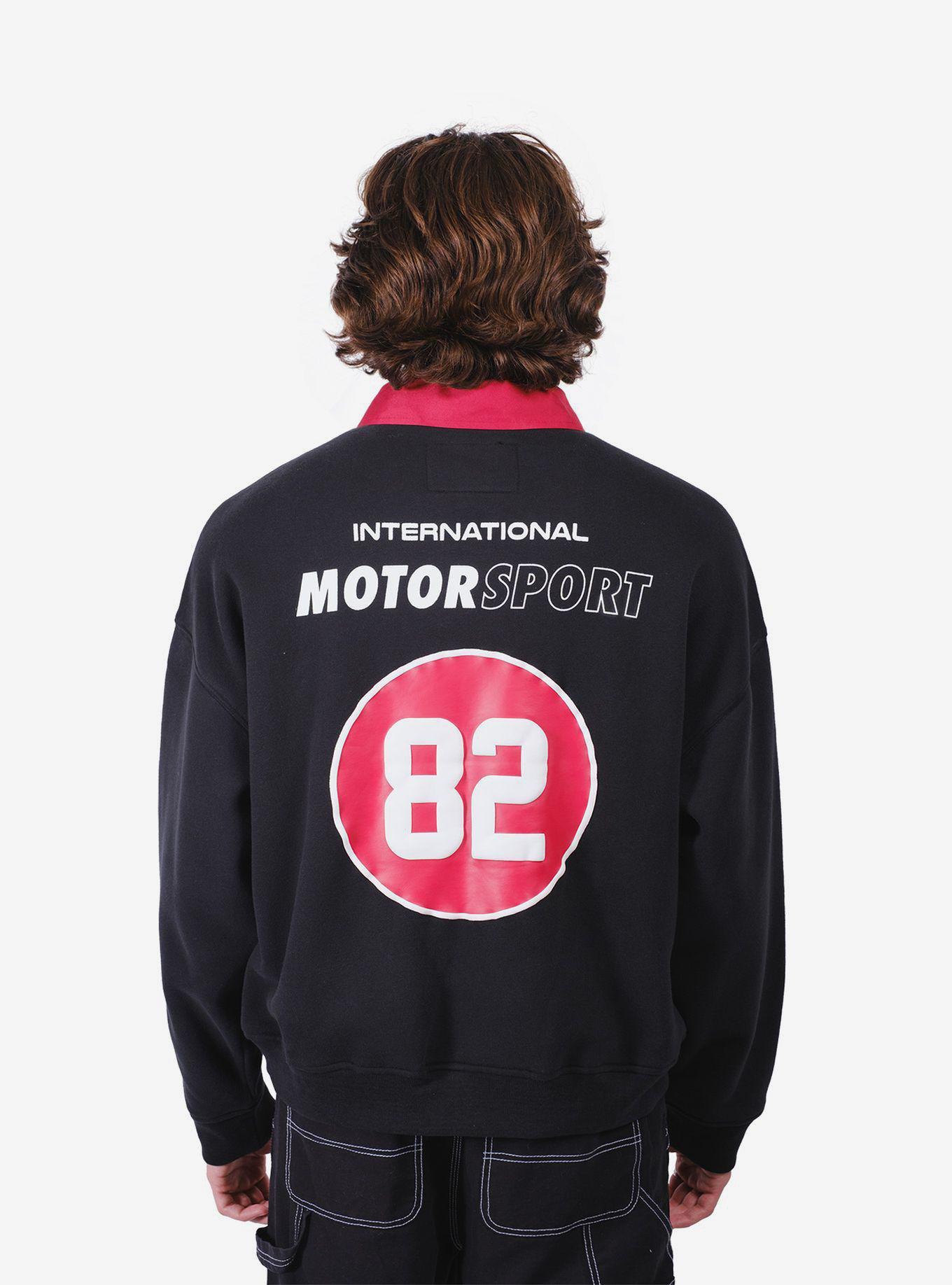 Motorsport 82 Rugby Fleece Sweater Black, BLACK, alternate