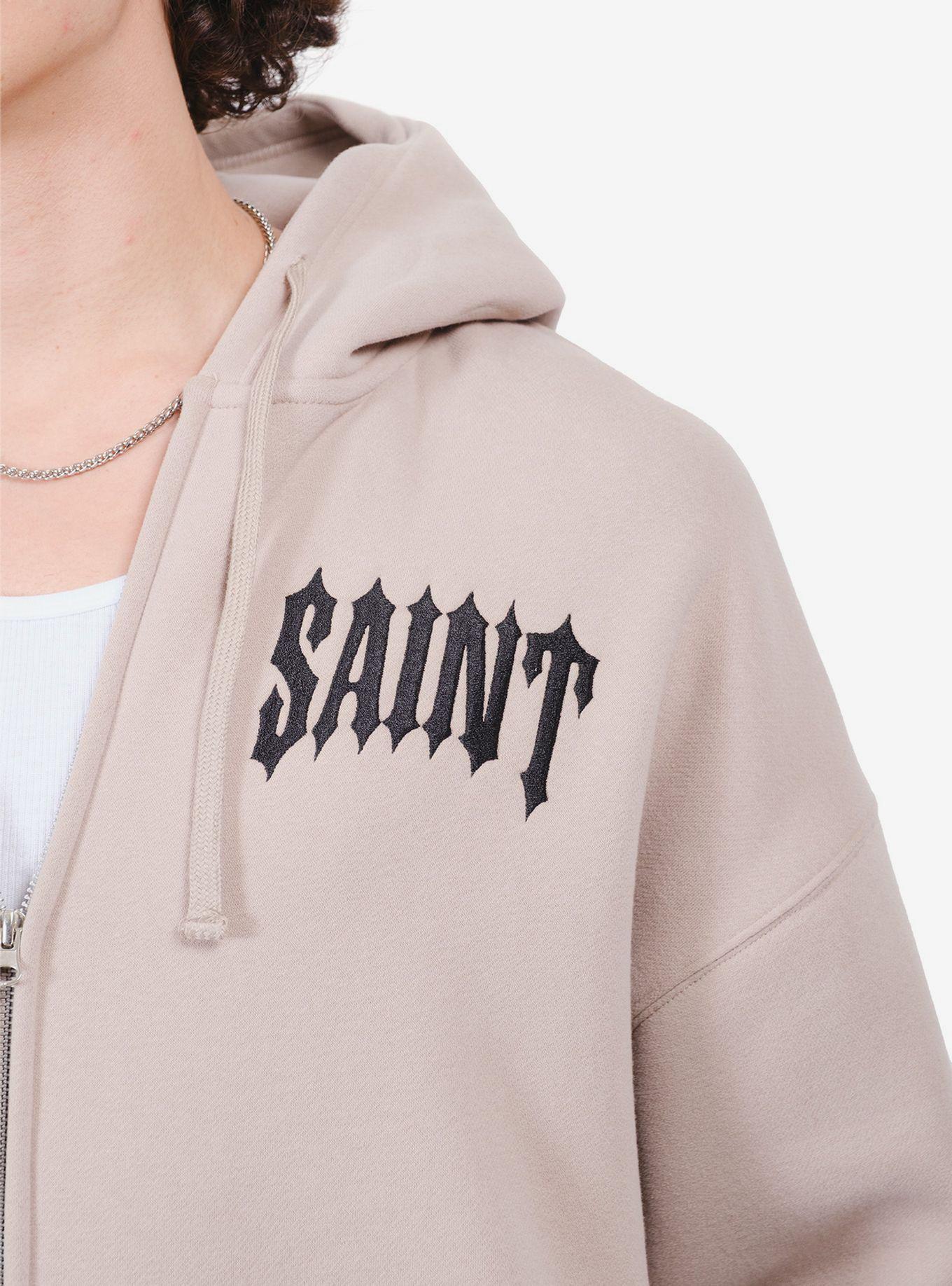 Heavy Weight Saint Zip Hoodie, STONE, alternate
