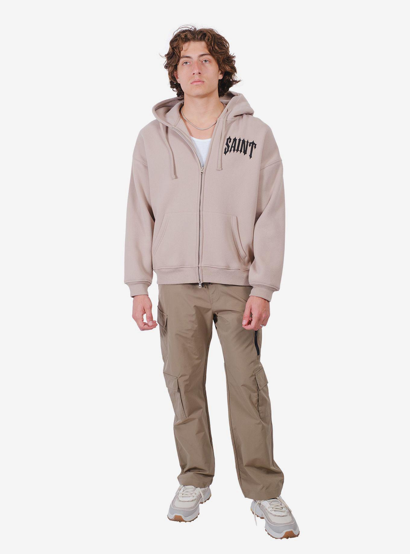 Heavy Weight Saint Zip Hoodie, STONE, alternate