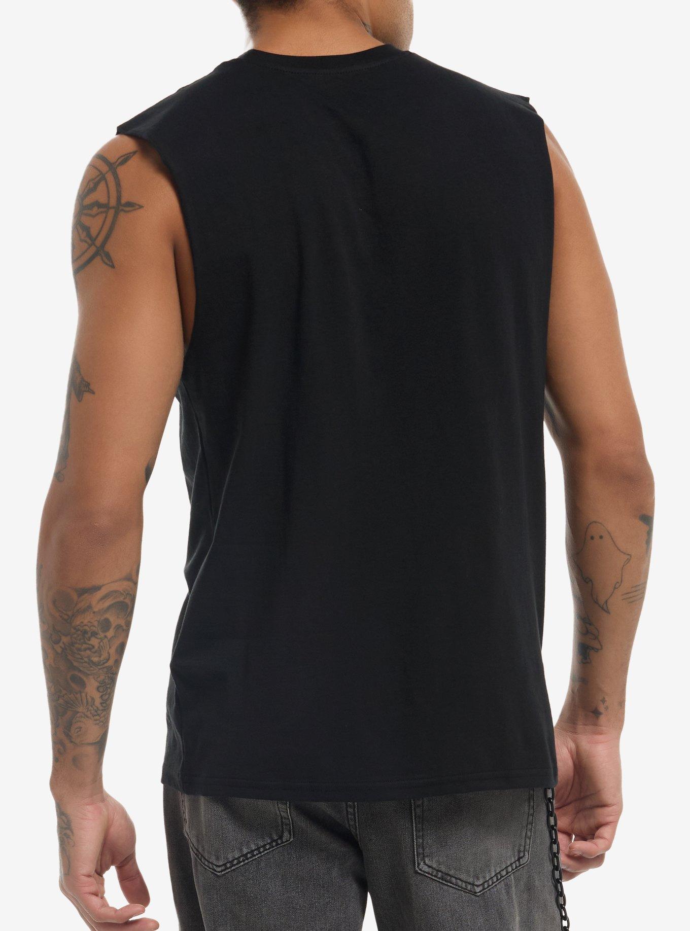 DC Comics Justice League Lobo Muscle Tank Top, BLACK, alternate