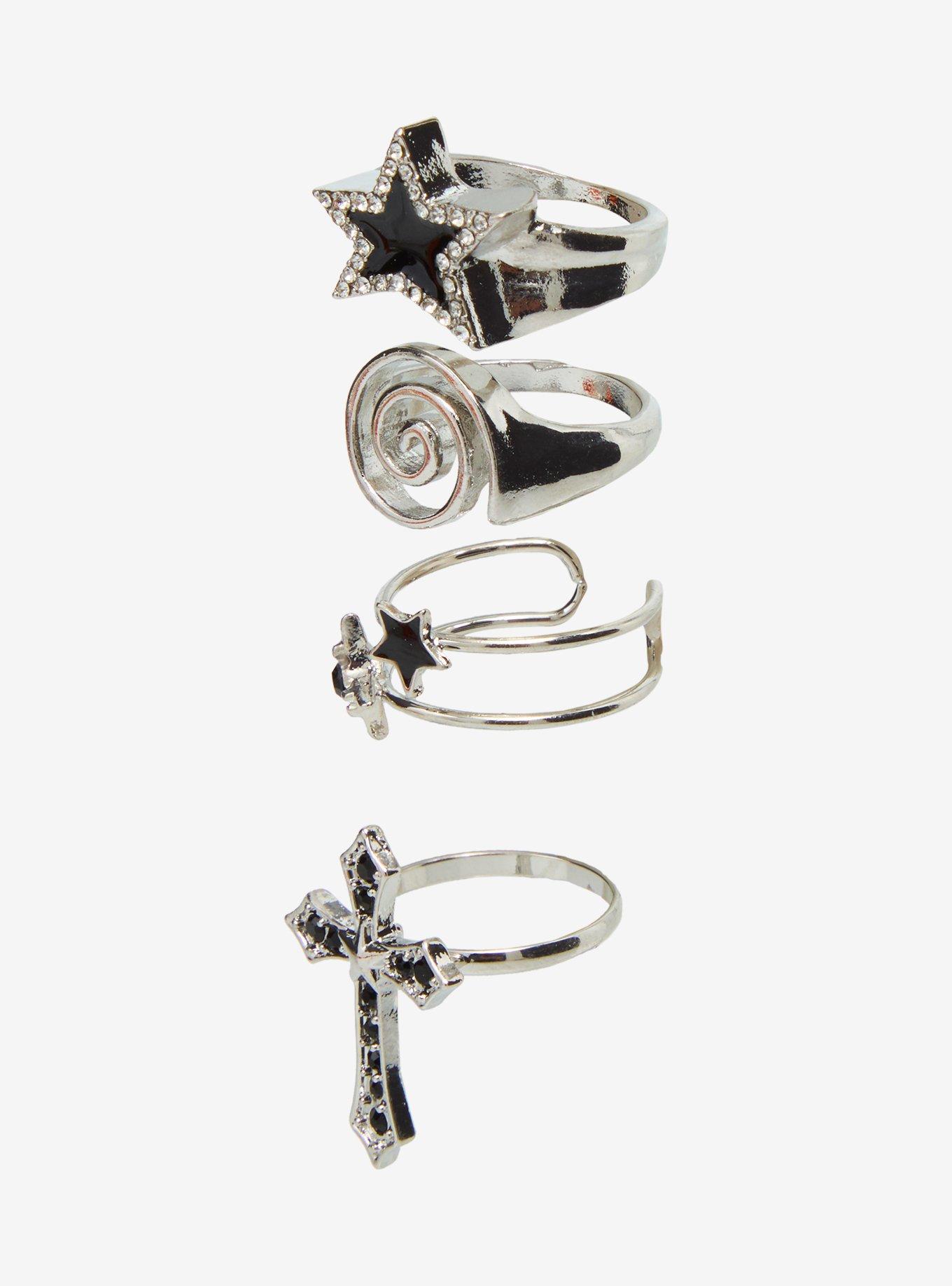 Star Swirl Cross Ring Set, , alternate