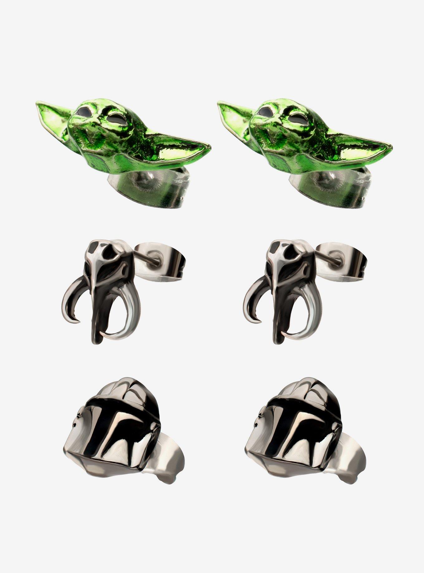 Star Wars The Mandalorian Icons Stud Earring Set, , alternate