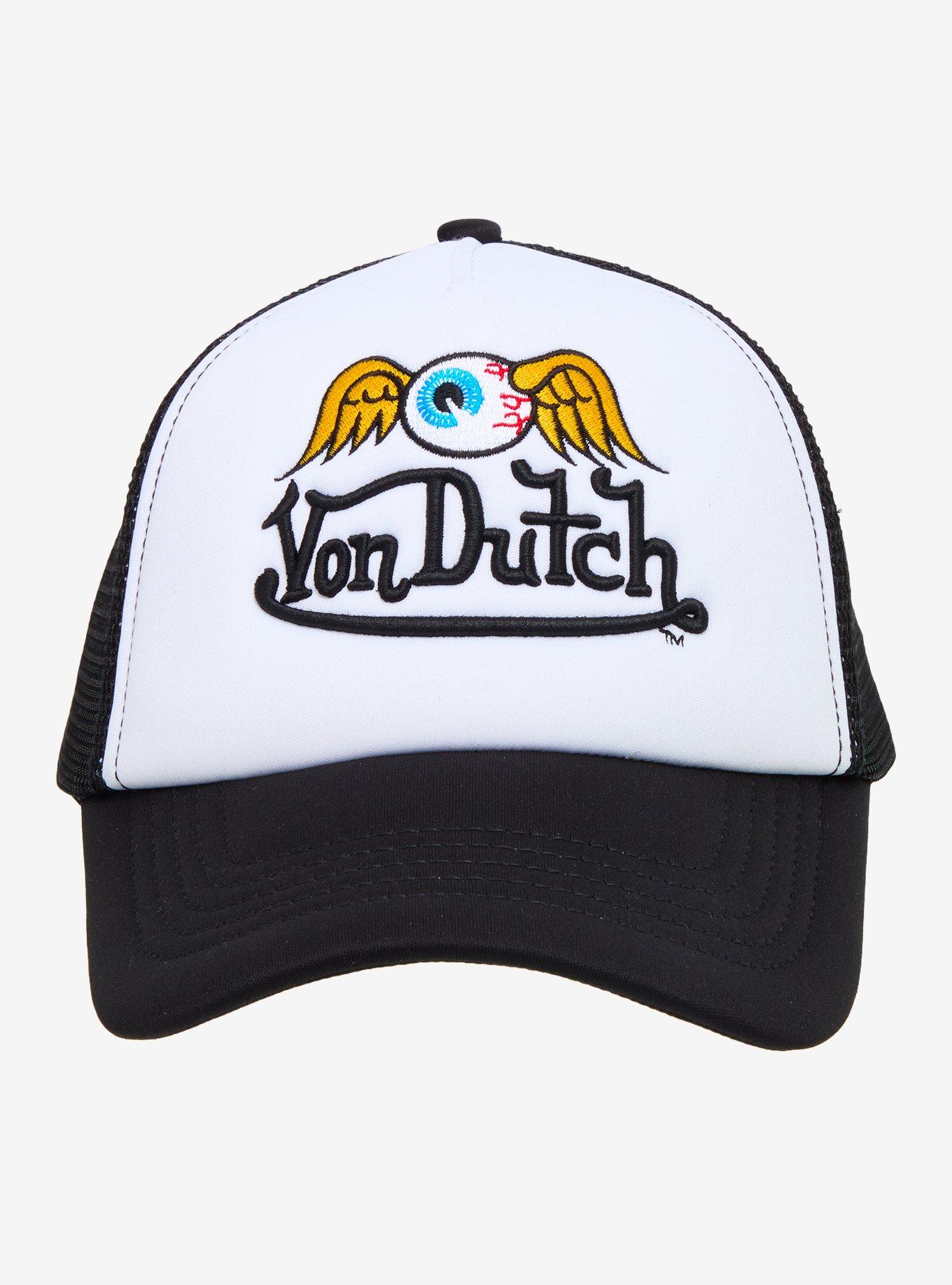 Von Dutch Winged Eyeball Logo Trucker Hat, , alternate