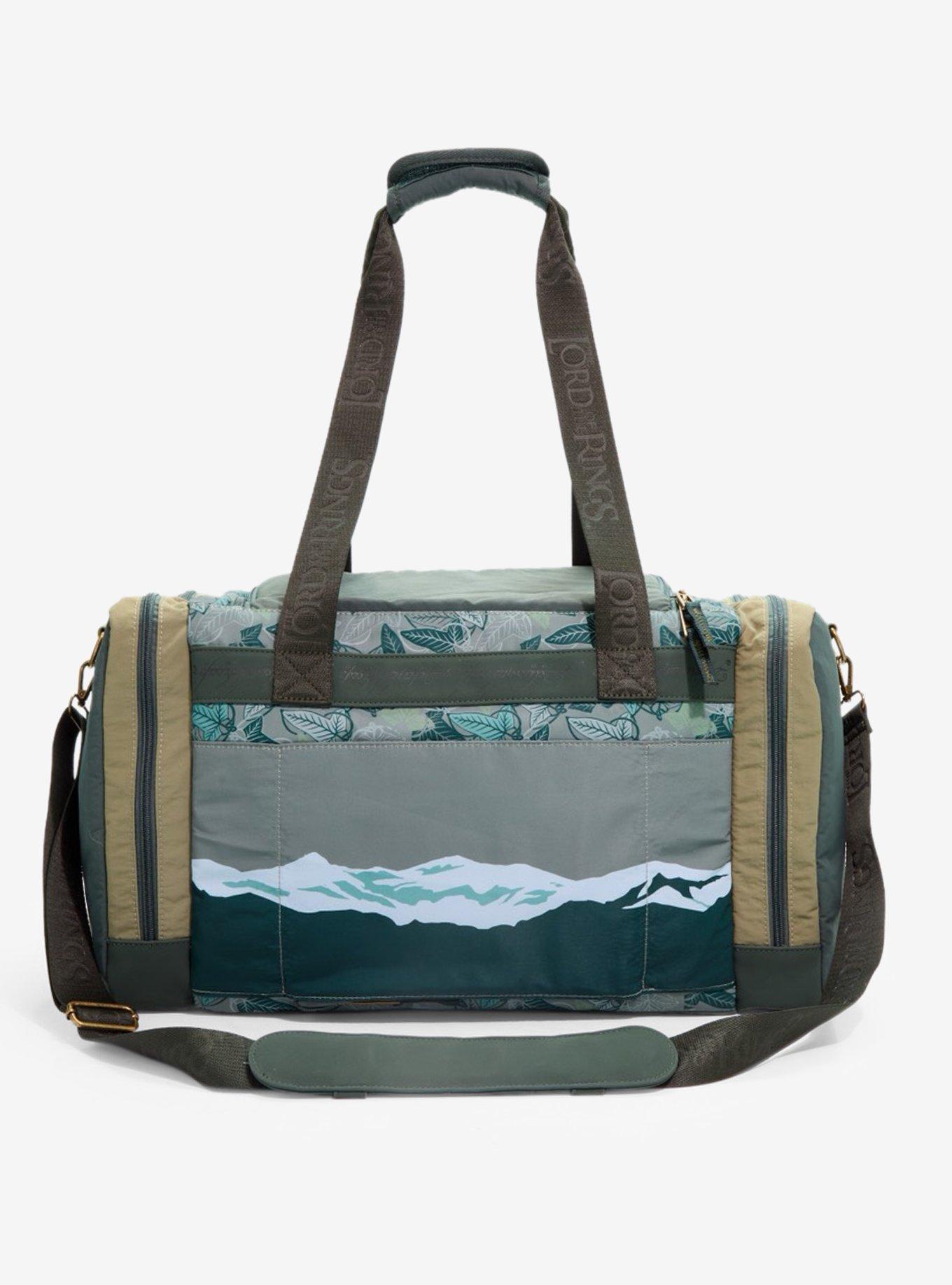 The Lord of The Rings Leaf of L&oacute;rien Camo Print Duffle Bag - BoxLunch Exclusive, , alternate - view 3