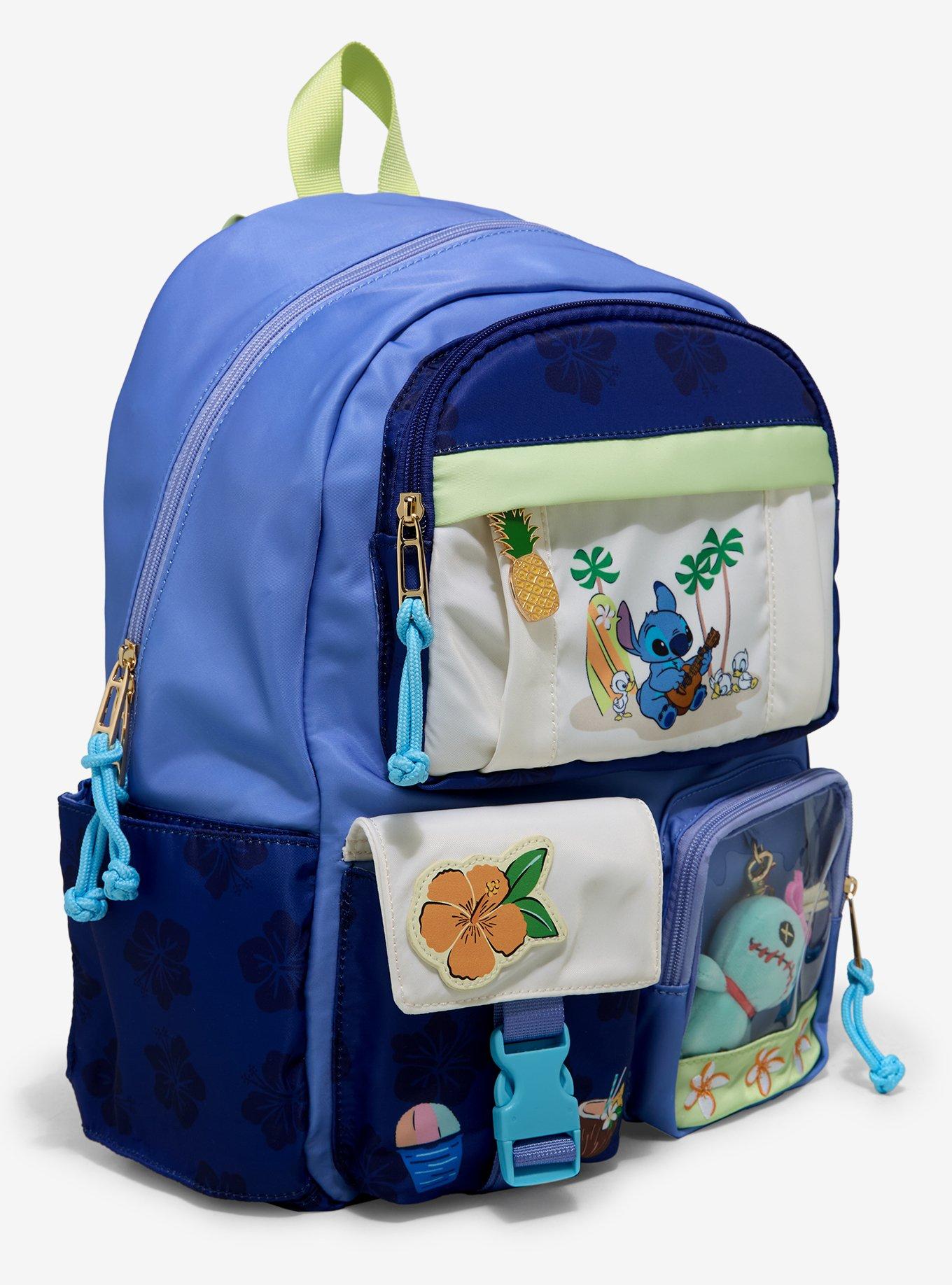 Disney Lilo & Stitch Guitar Stitch Multi-Pocket Backpack with Scrump Plush Charm - BoxLunch Exclusive, , hi-res