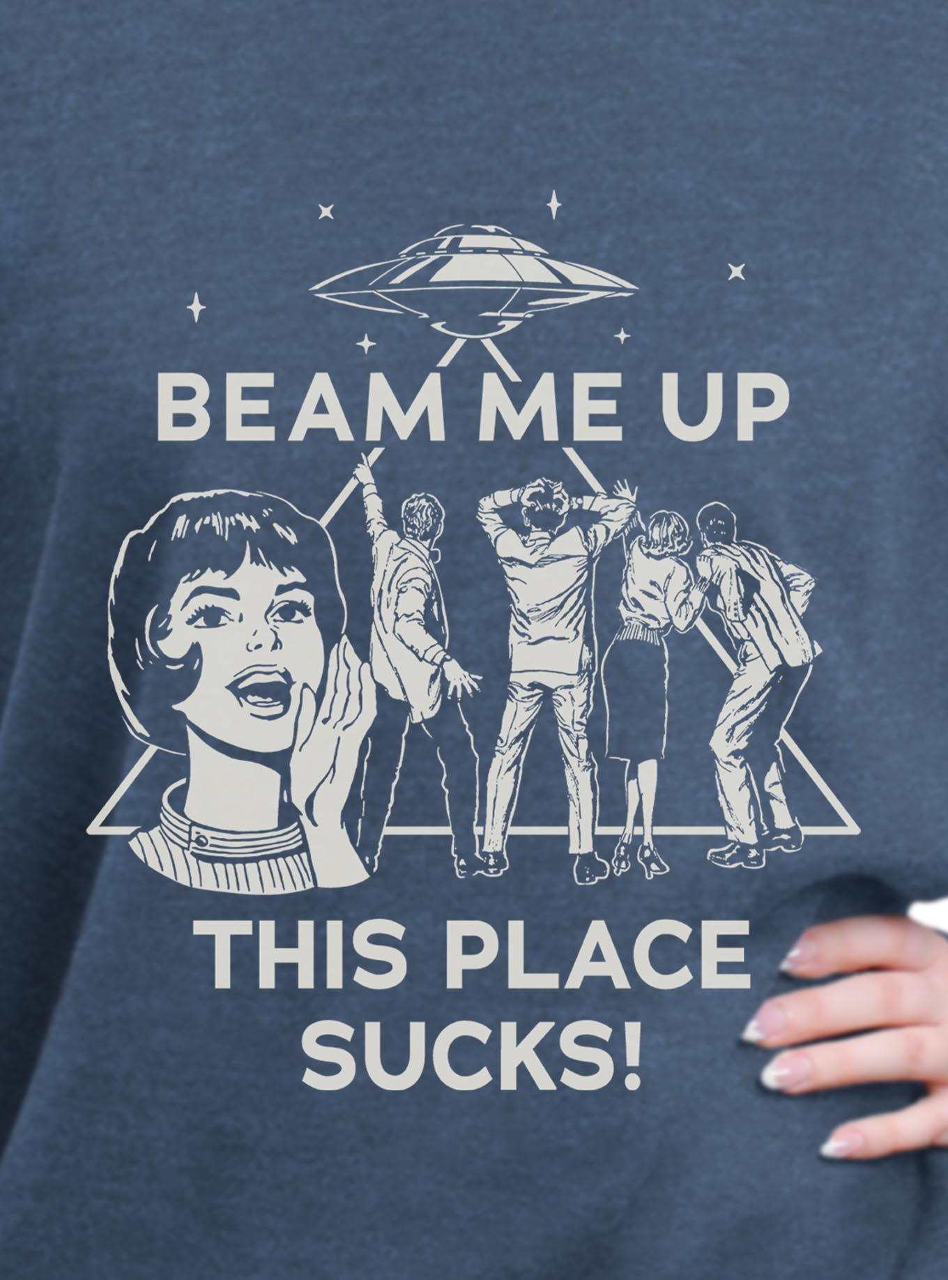 Stranger Things Beam Me Up Girls Oversized Sweatshirt, , hi-res