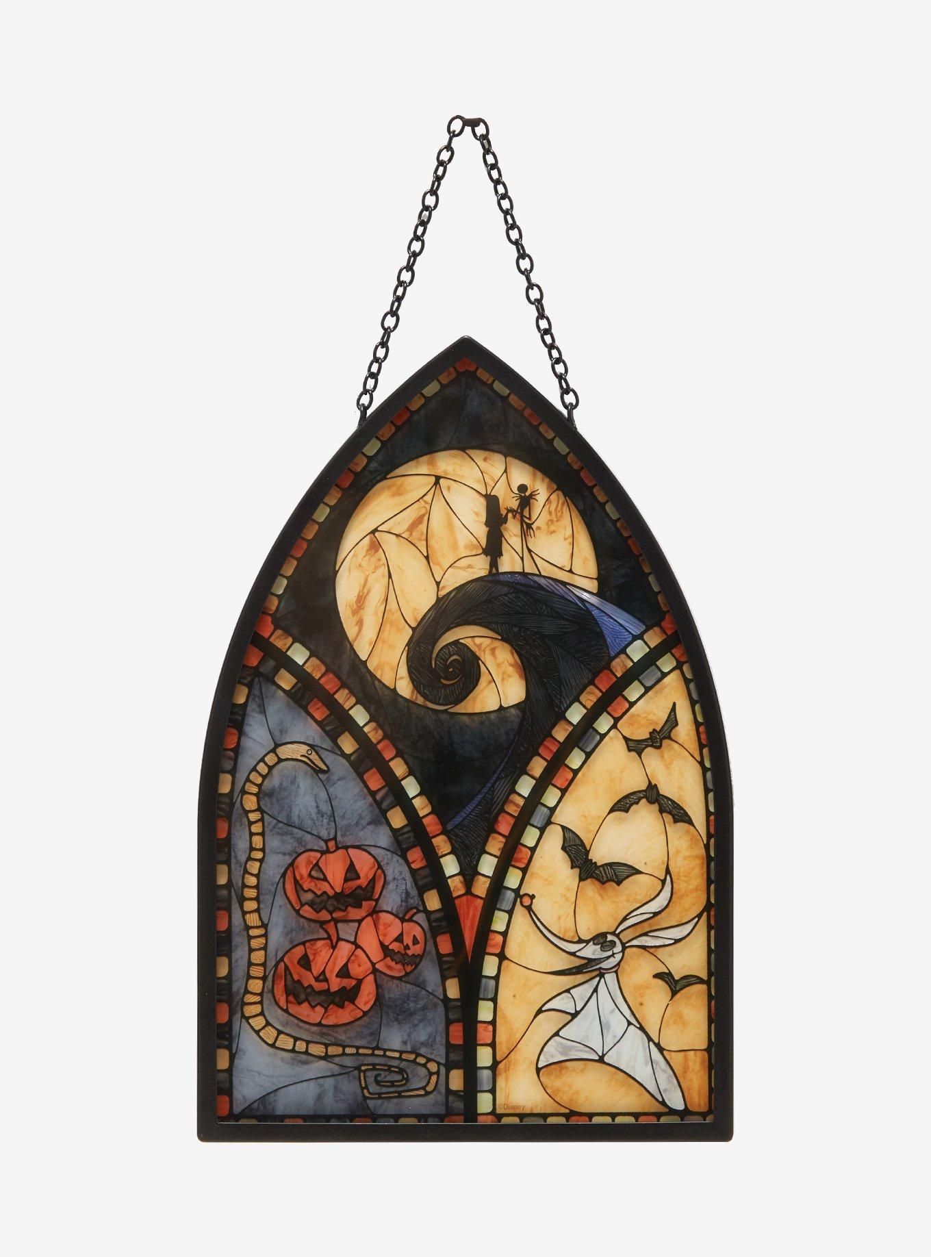 Disney The Nightmare Before Christmas Stained Glass Scene Wall Art - BoxLunch Exclusive, , hi-res