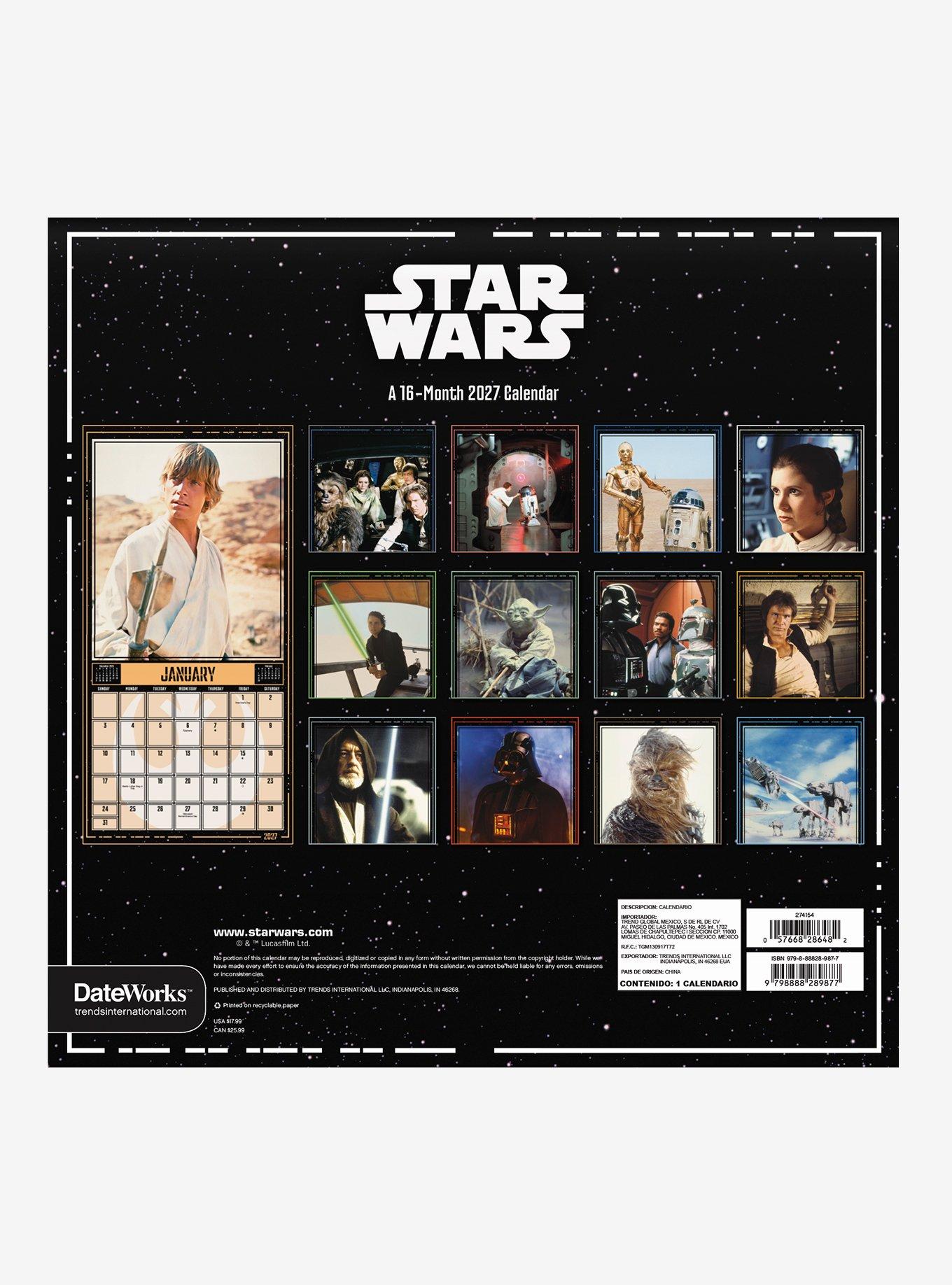 Star Wars 16-Month 2027 Wall Calendar