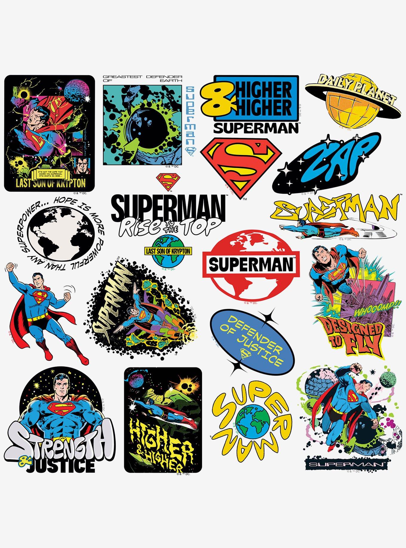 DC Comics Superman Retro Lifted Miscellaneous 100ct Sticker Pack, , alternate
