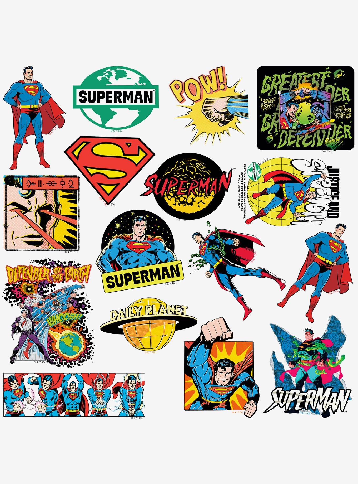 DC Comics Superman Retro Lifted Miscellaneous 100ct Sticker Pack, , alternate