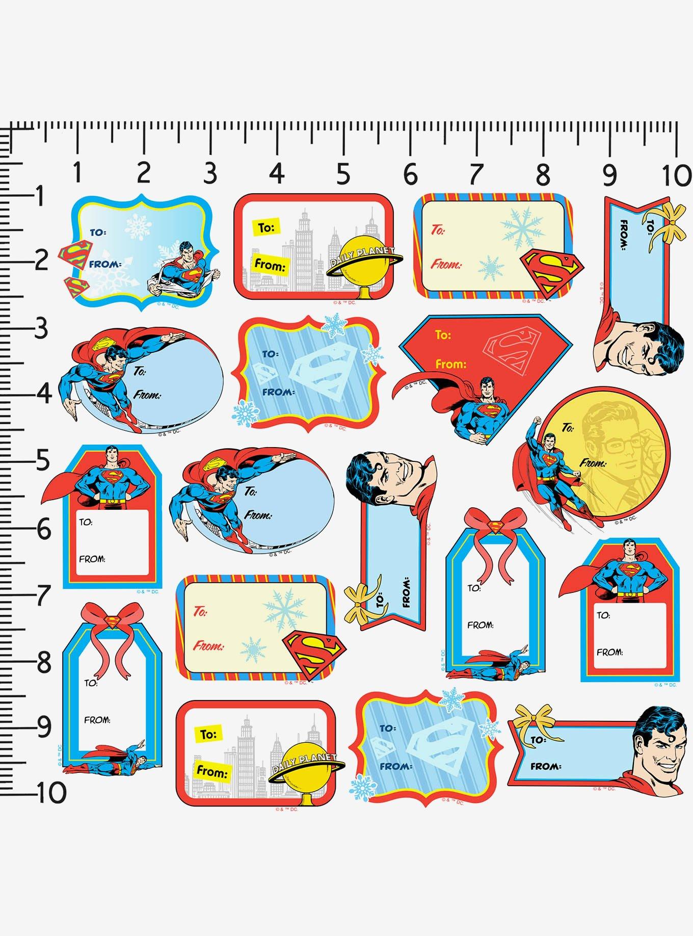 DC Comics Superman Christmas Labels Miscellaneous 100ct Sticker Pack, , alternate