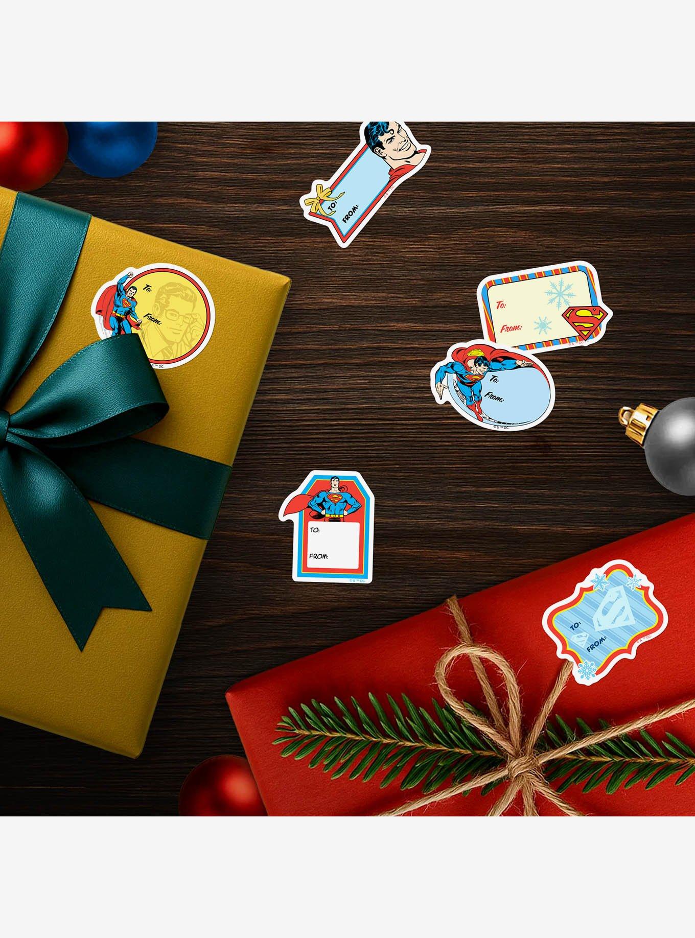 DC Comics Superman Christmas Labels Miscellaneous 100ct Sticker Pack, , alternate