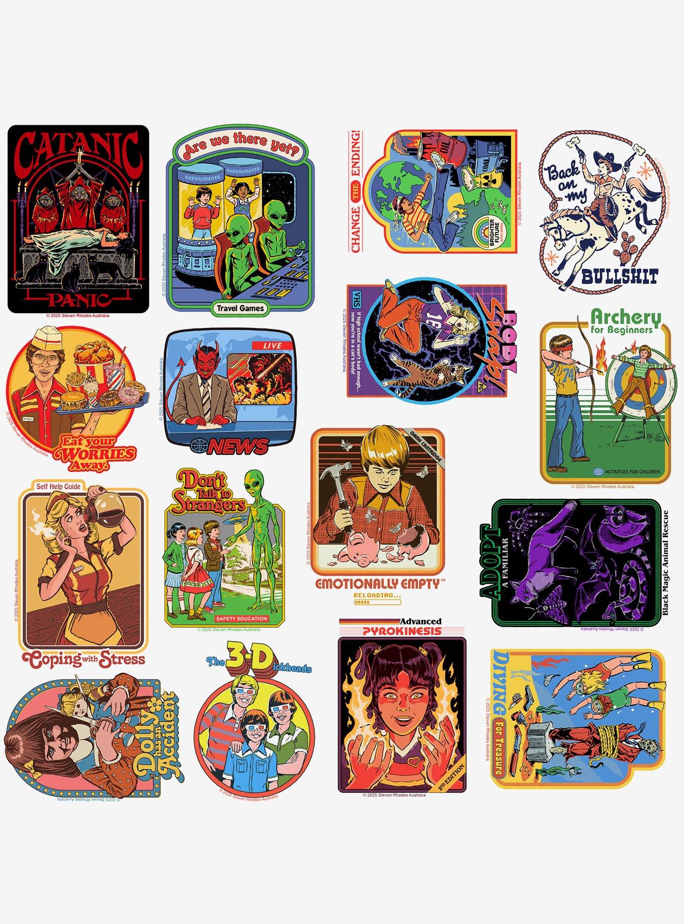 Steven Rhodes Dark Humor Miscellaneous 100ct Sticker Pack, , alternate