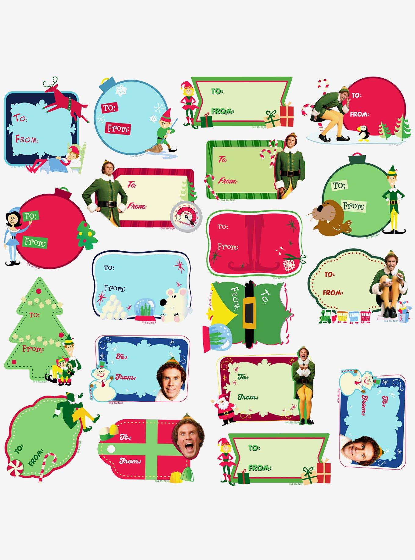 Elf Christmas Labels Miscellaneous 100ct Sticker Pack, , alternate