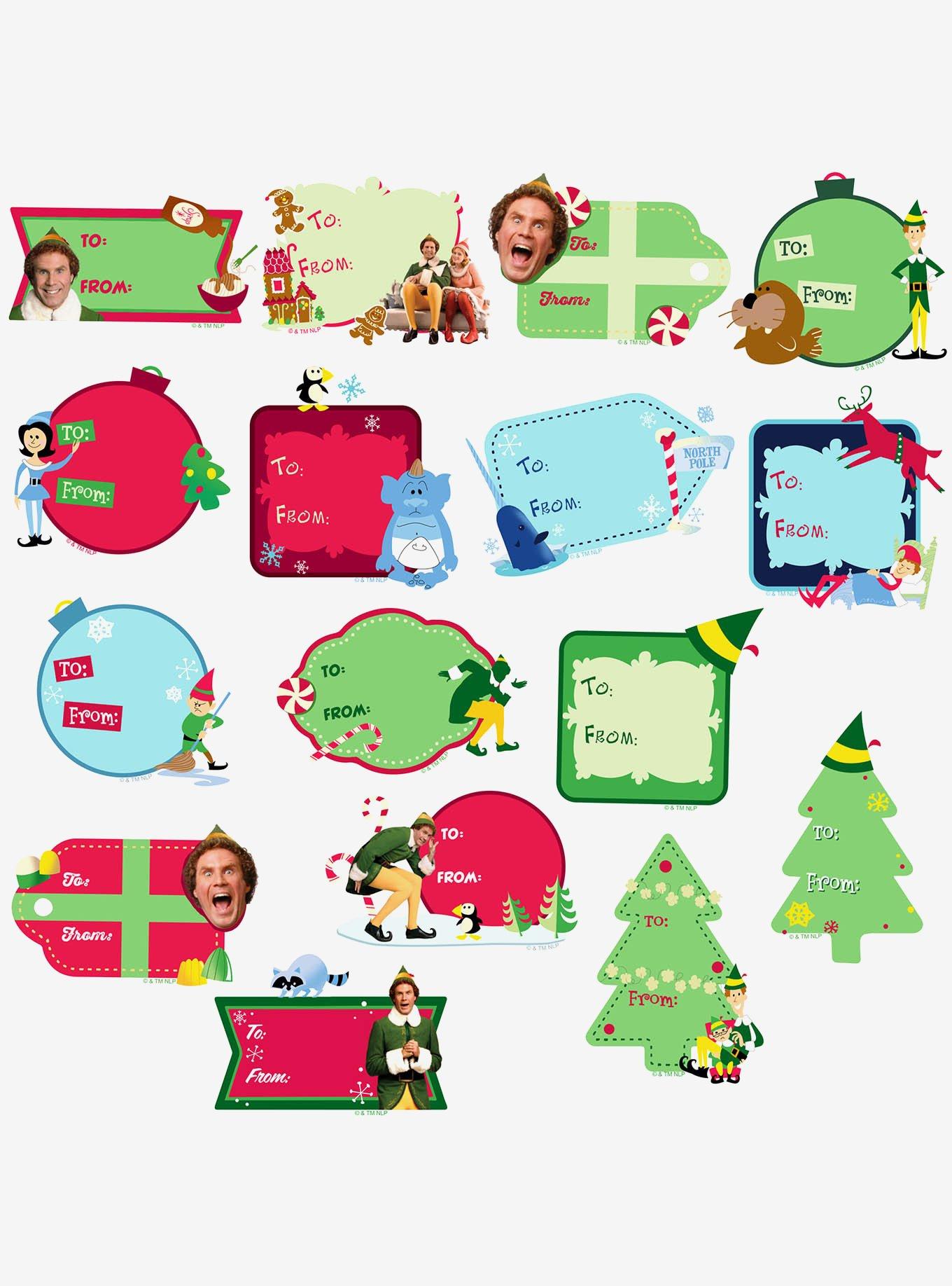 Elf Christmas Labels Miscellaneous 100ct Sticker Pack, , alternate