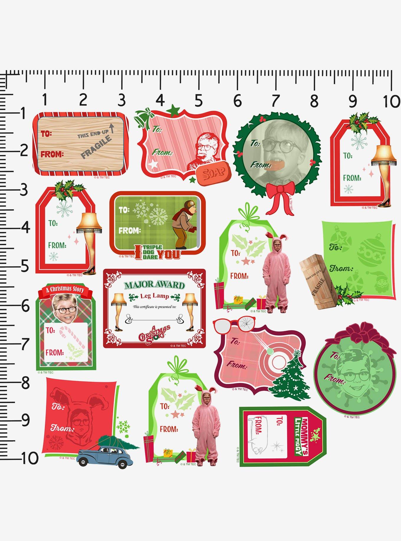 A Christmas Story Holiday Labels Miscellaneous 100ct Sticker Pack, , alternate