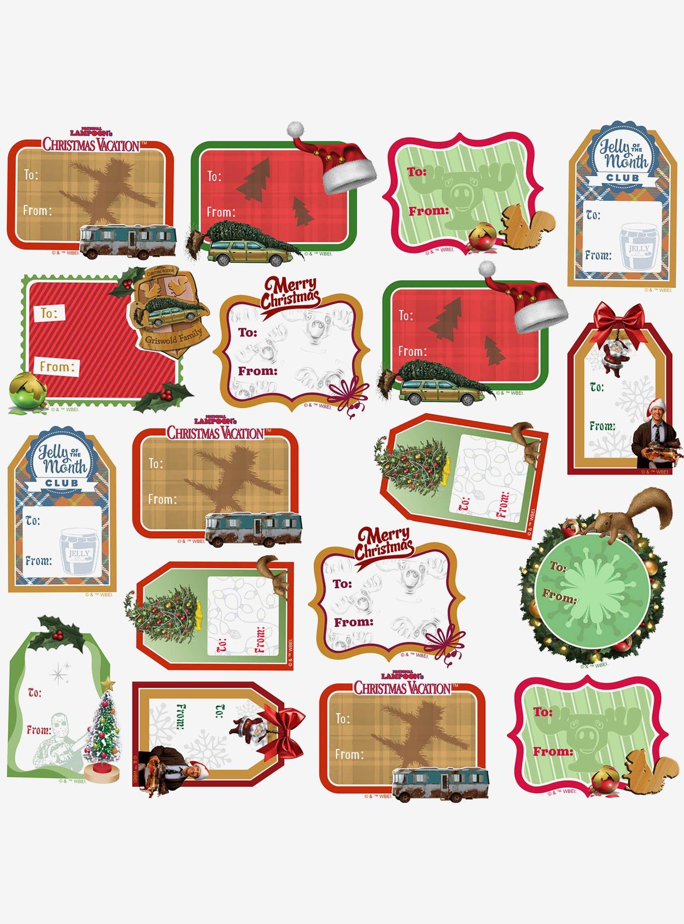 Christmas Vacation Holiday Labels Miscellaneous 100ct Sticker Pack, , alternate