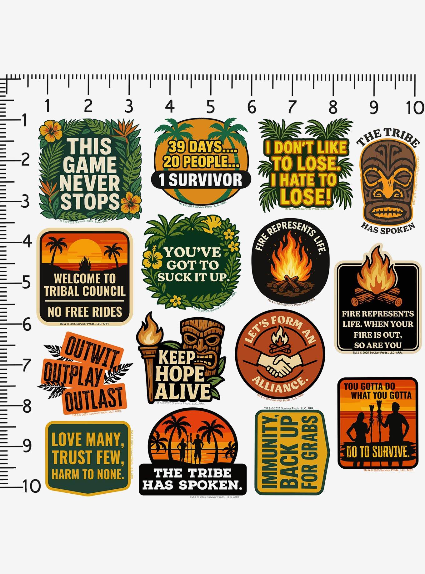 Survivor Iconic Quotes Miscellaneous 100ct Sticker Pack, , alternate