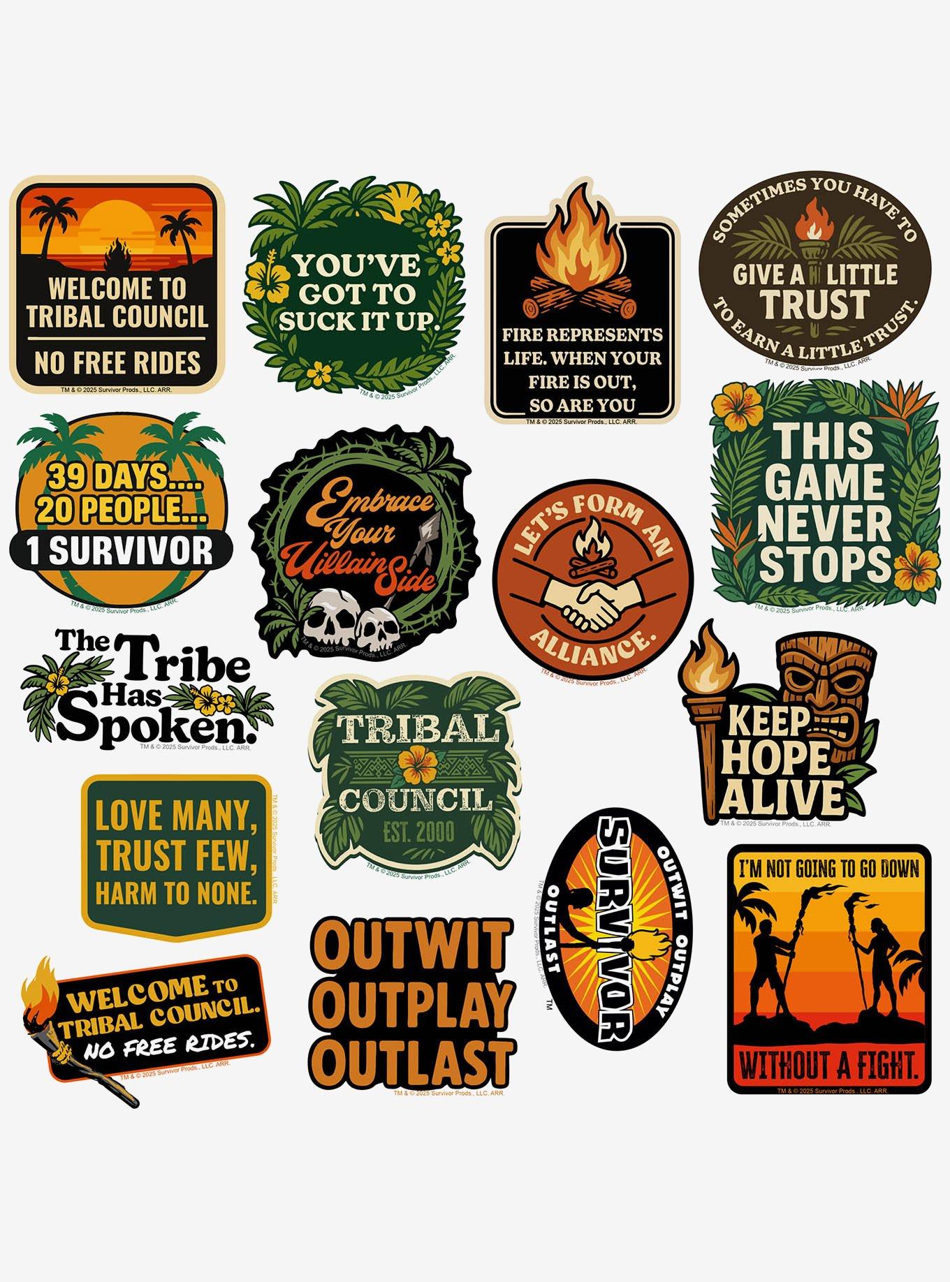 Survivor Iconic Quotes Miscellaneous 100ct Sticker Pack, , alternate