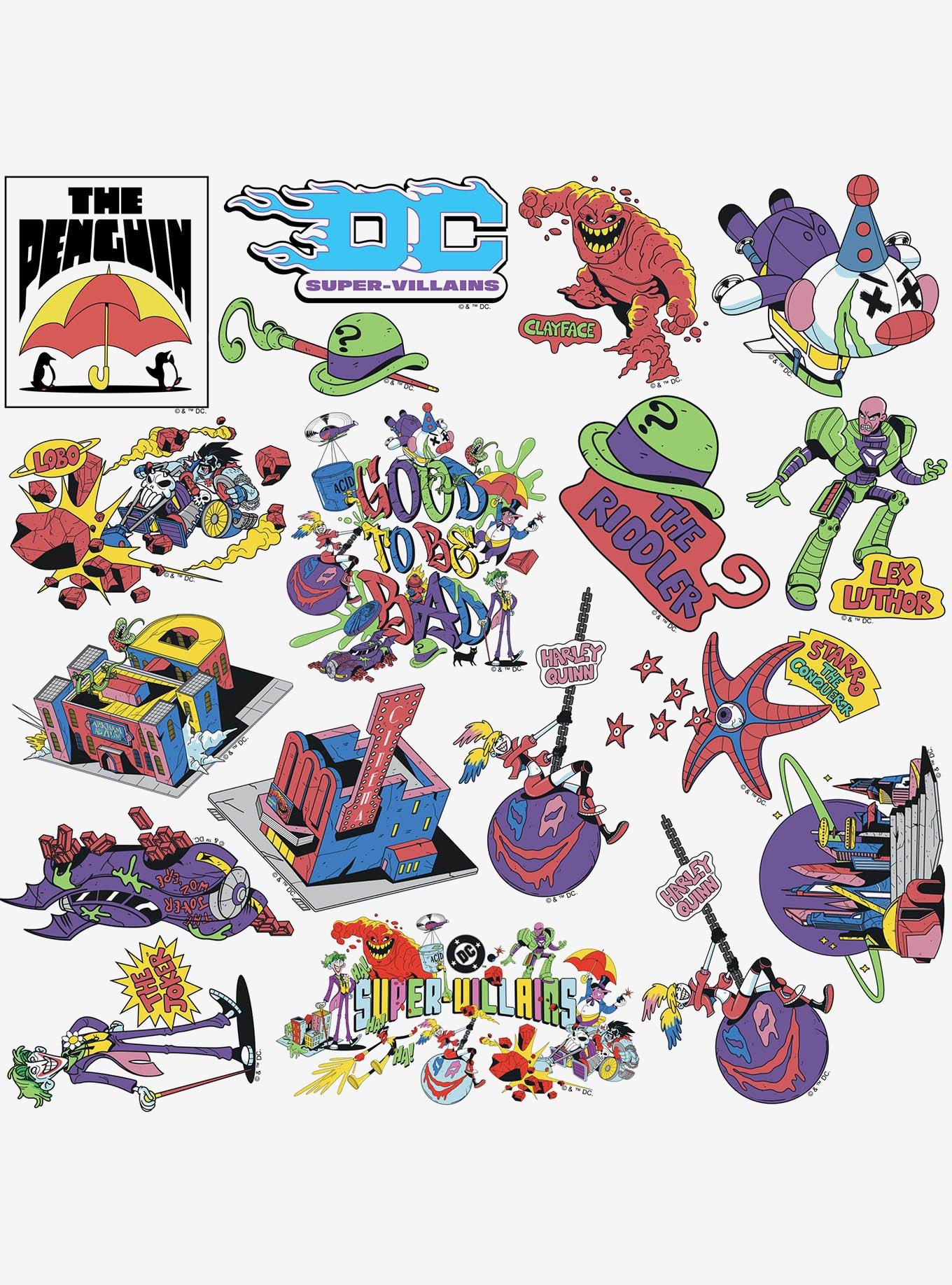 DC Comics Justice League Reimagined Villain Collection Miscellaneous 100ct Sticker Pack, , alternate