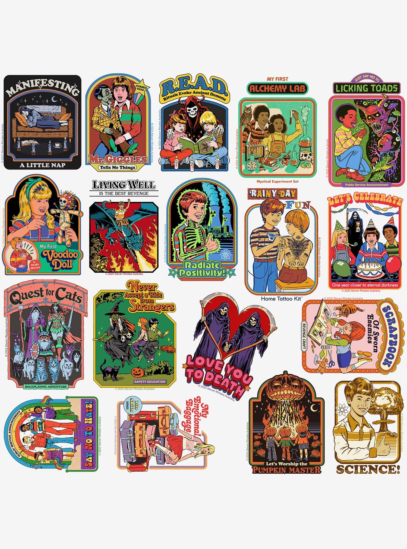 Steven Rhodes Twisted Humor Miscellaneous 100ct Sticker Pack, , alternate