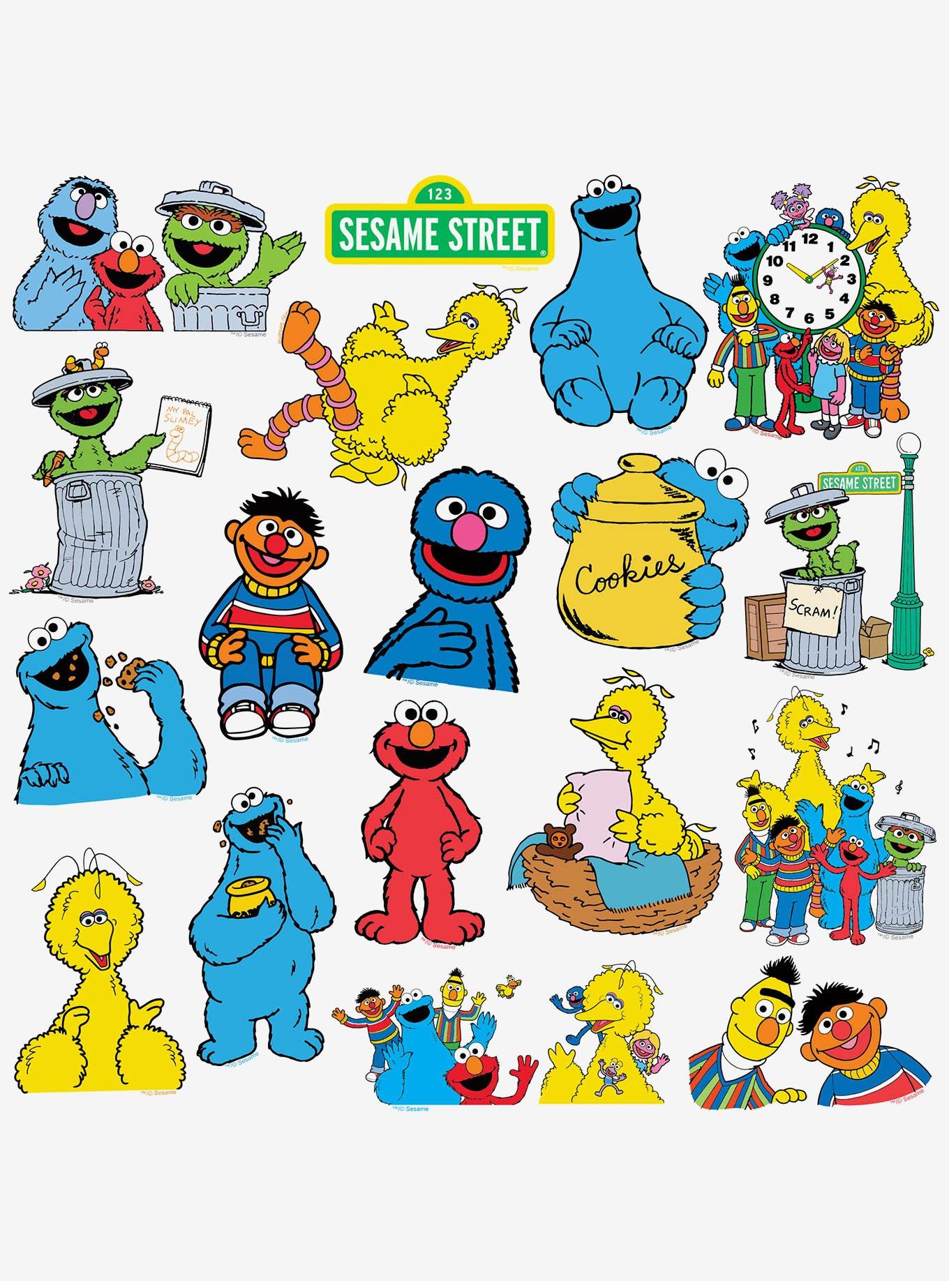 Sesame Street Vintage 1969 Miscellaneous 100ct Sticker Pack, , alternate