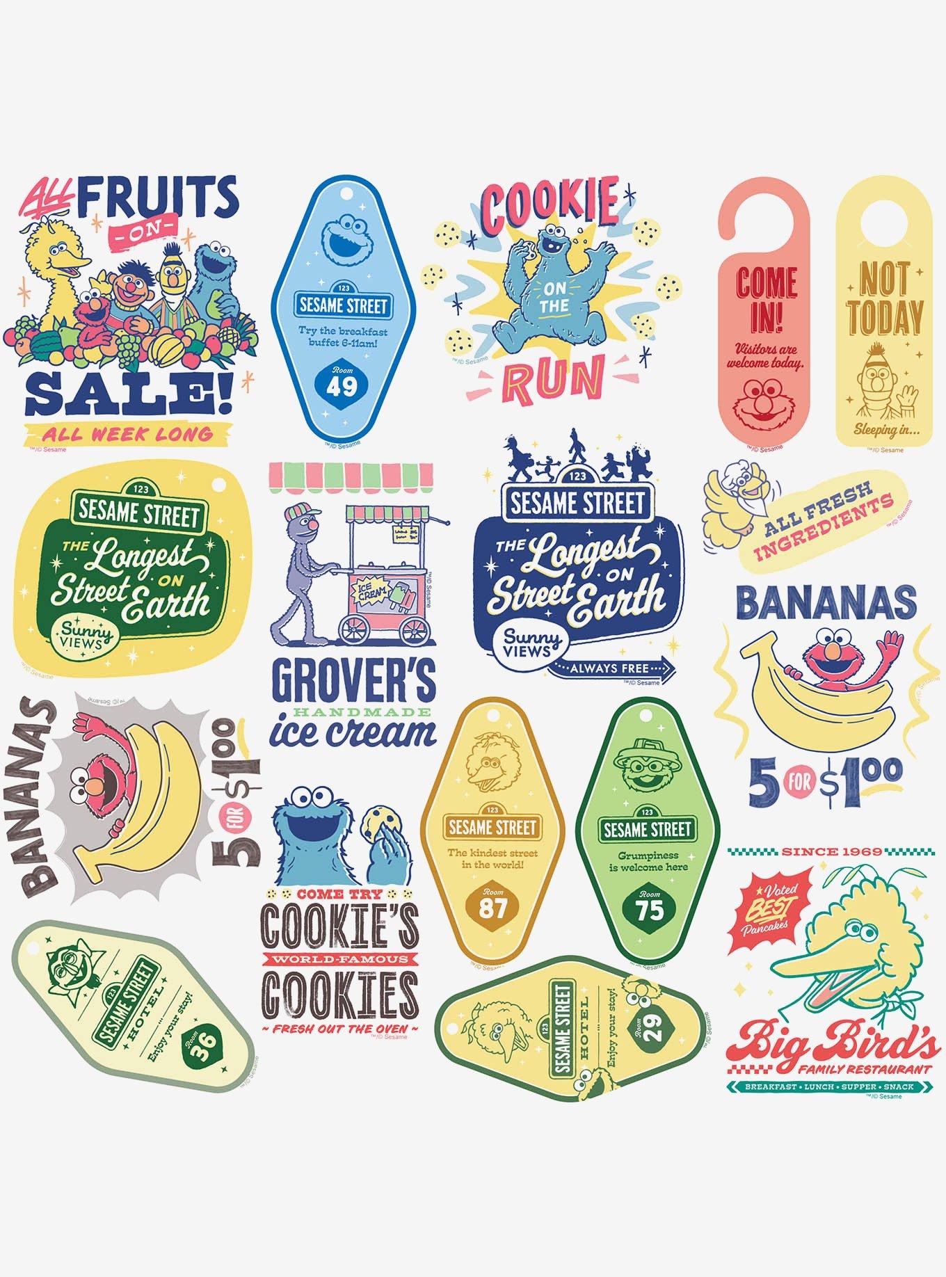 Sesame Street Vintage Signage Miscellaneous 100ct Sticker Pack, , alternate