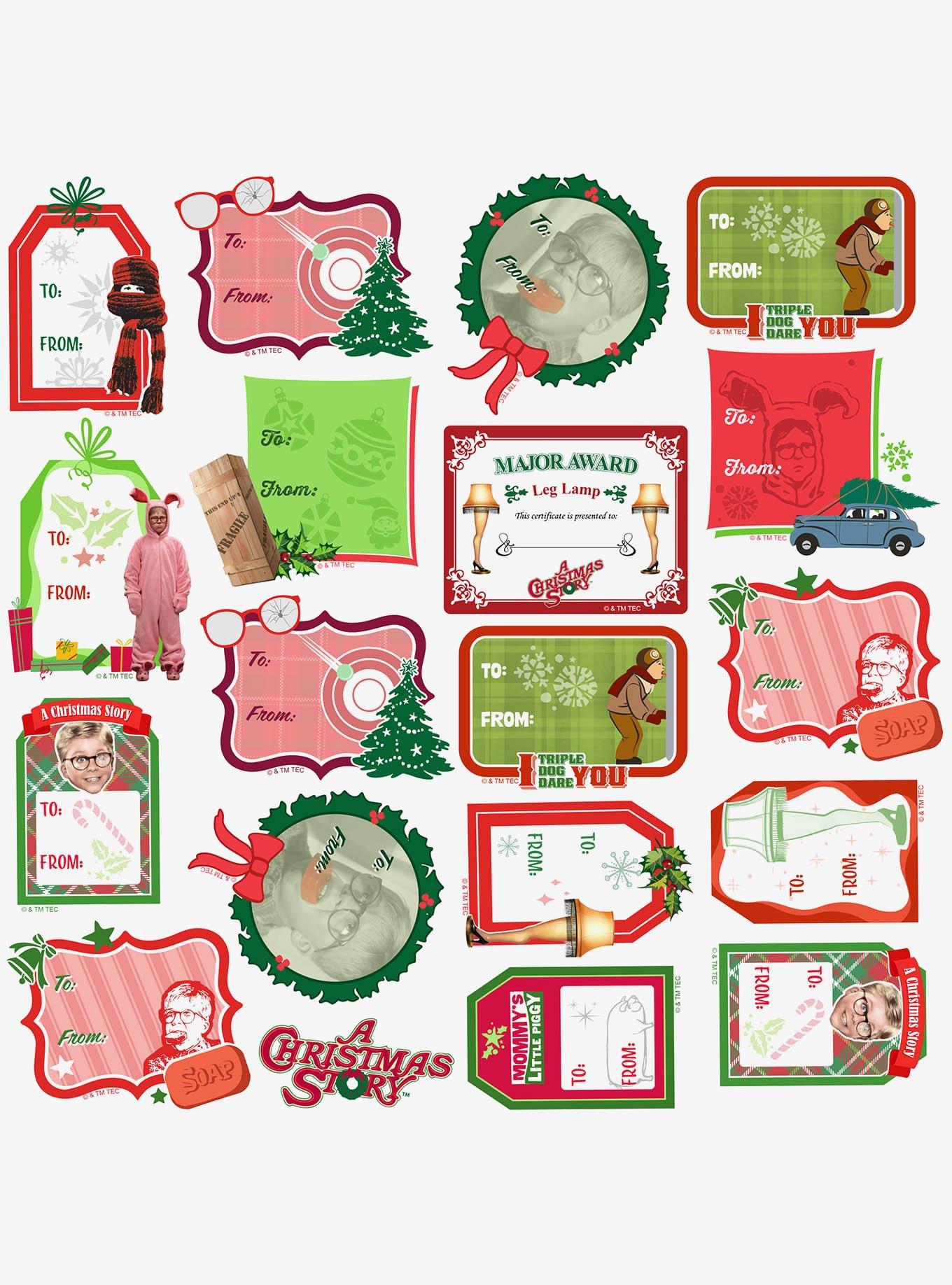 A Christmas Story Holiday Labels Miscellaneous 100ct Sticker Pack, , alternate