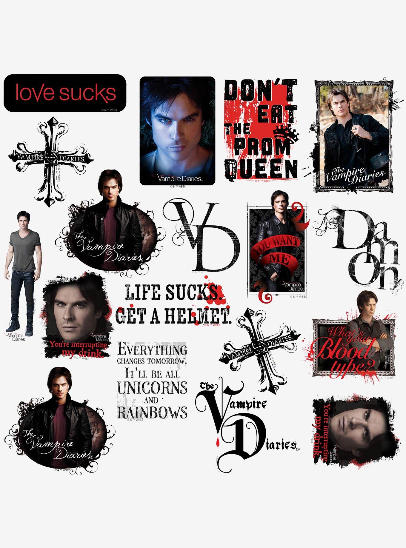 Vampire Diaries Damon Miscellaneous 100ct Sticker Pack, , alternate