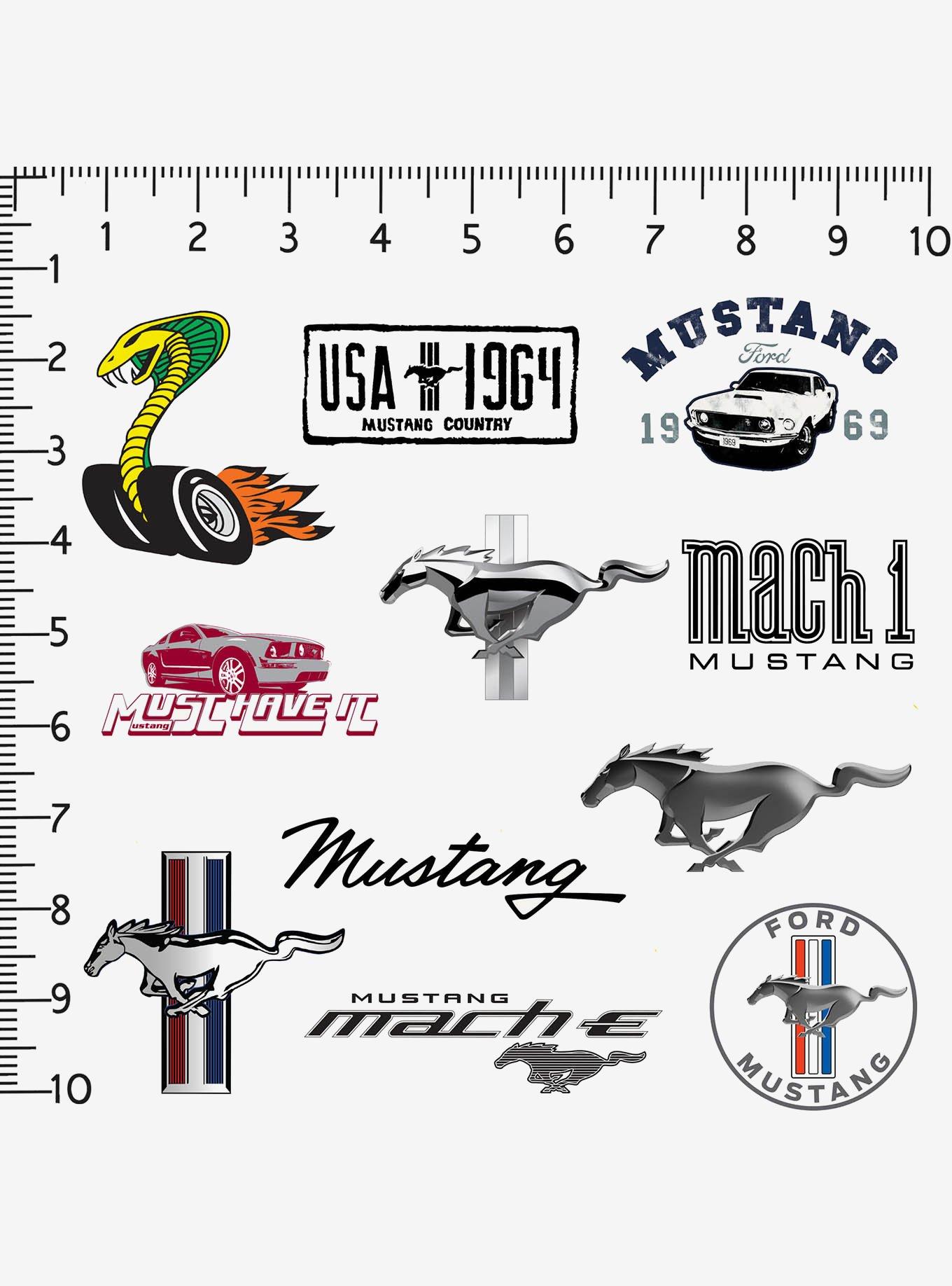 Ford Mustang Miscellaneous 100ct Sticker Pack, , alternate