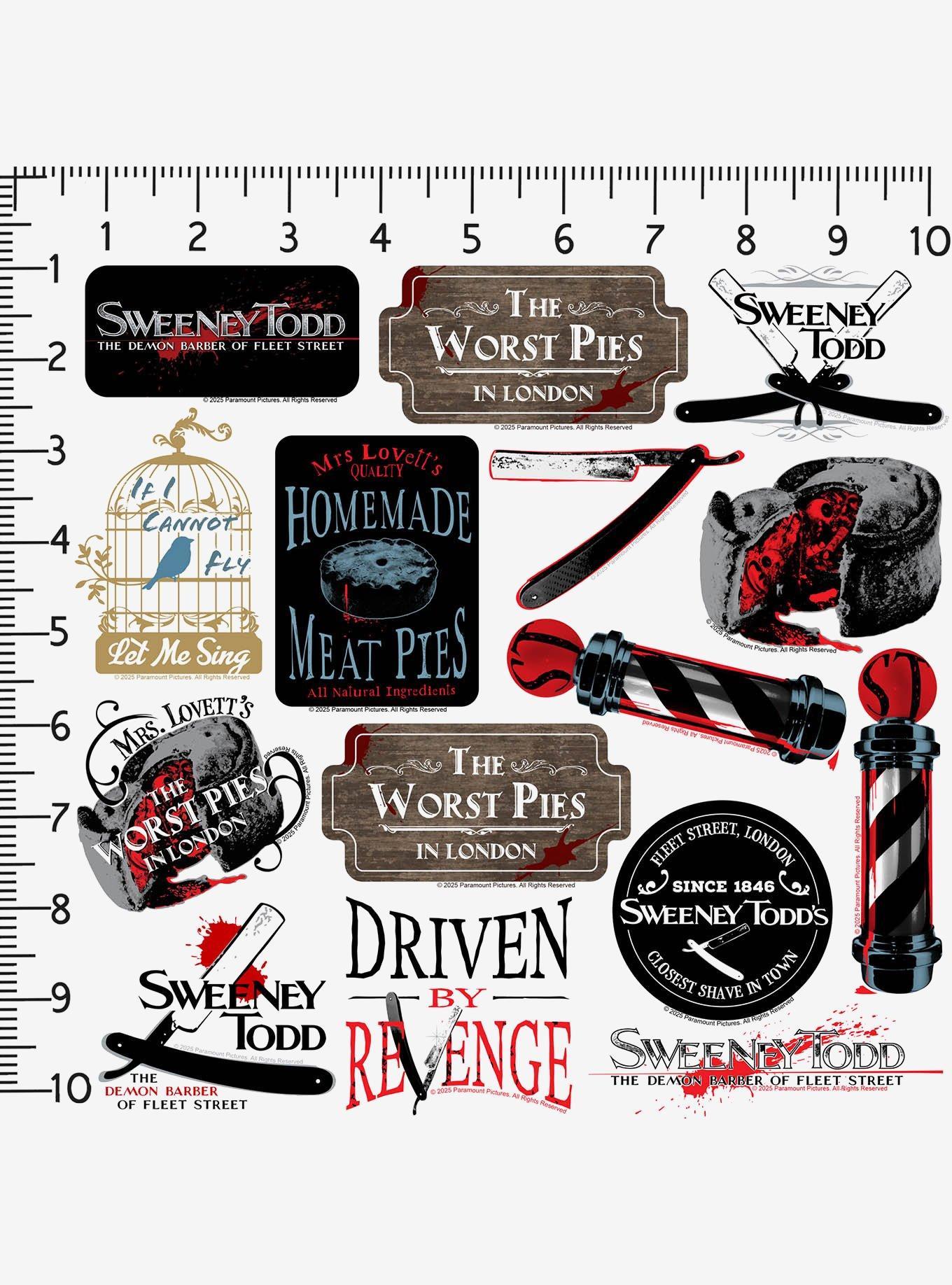Sweeney Todd Variety Miscellaneous 100ct Sticker Pack, , alternate