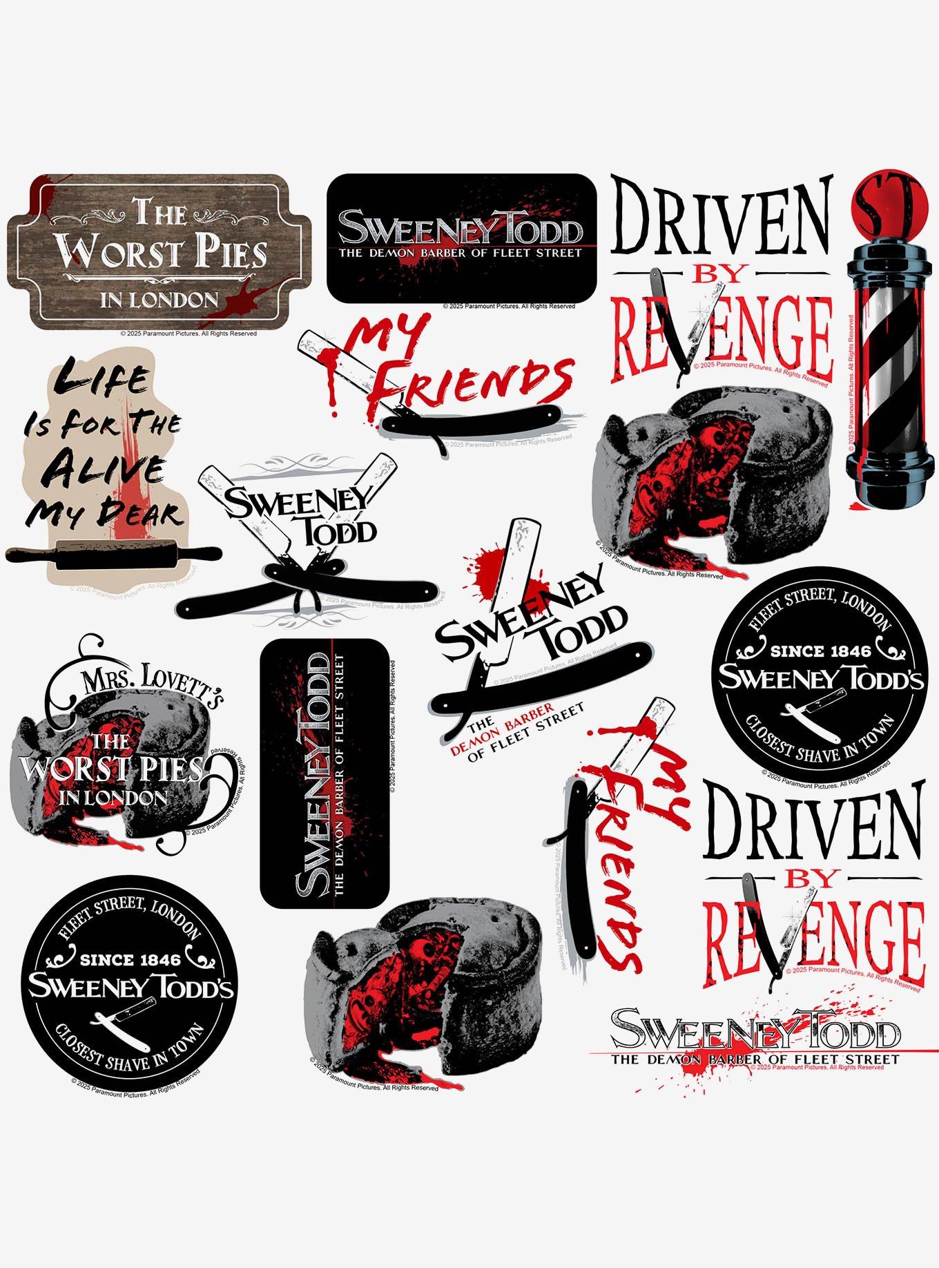 Sweeney Todd Variety Miscellaneous 100ct Sticker Pack, , alternate