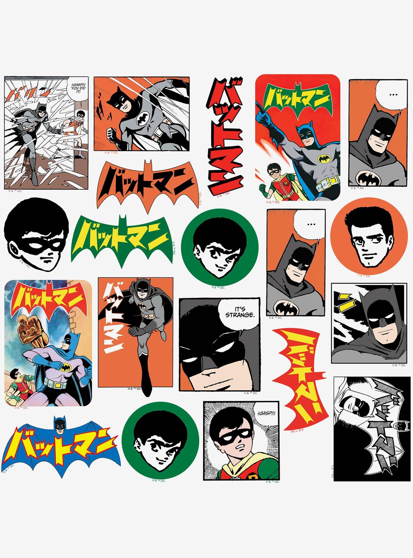 DC Comics Batman 85th Mashup and Robin Manga Classic Miscellaneous 100ct Sticker Pack, , alternate